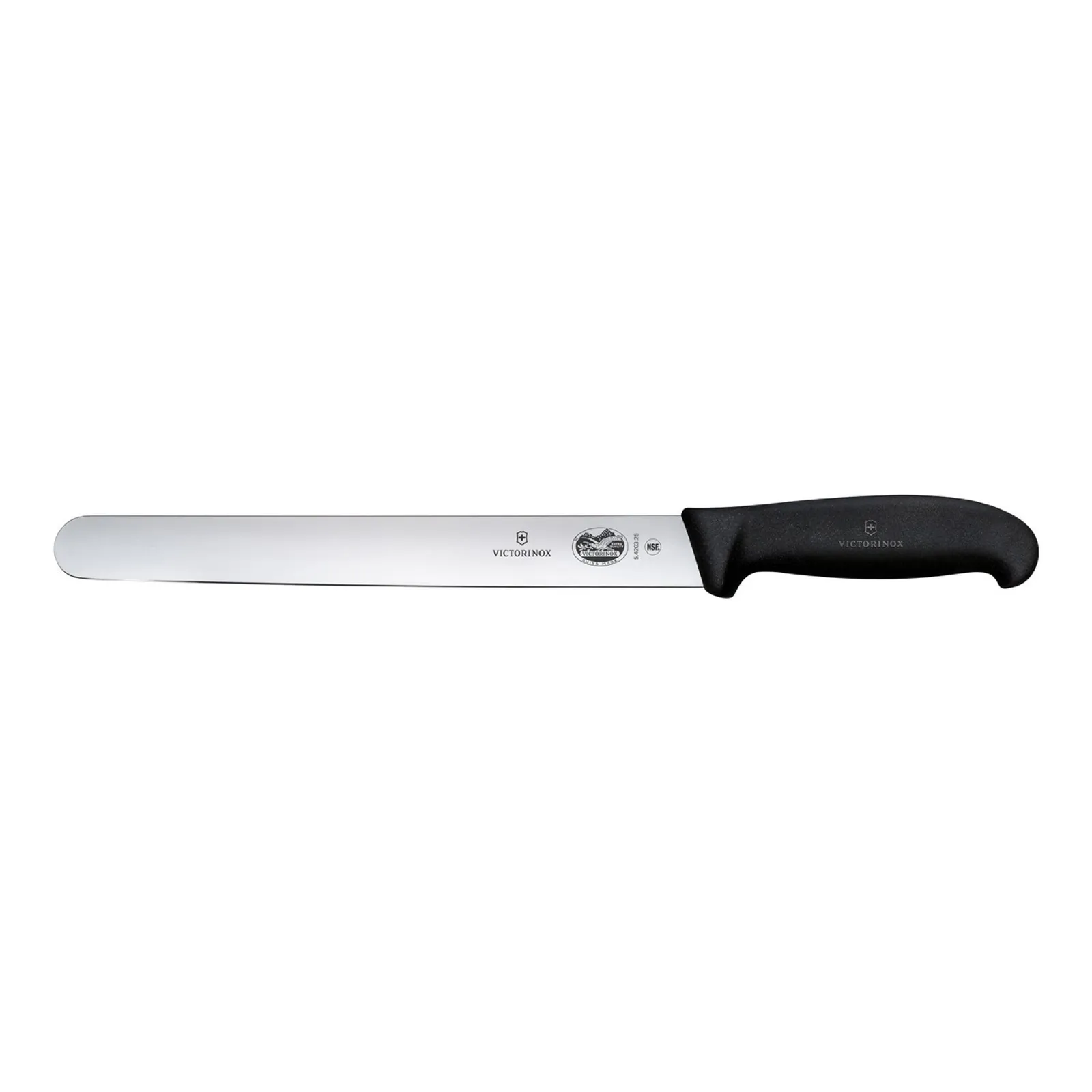 Victorinox 5.4203.36 - Slicing Knife, 36cm Round Plain Edge, Fibrox - Black