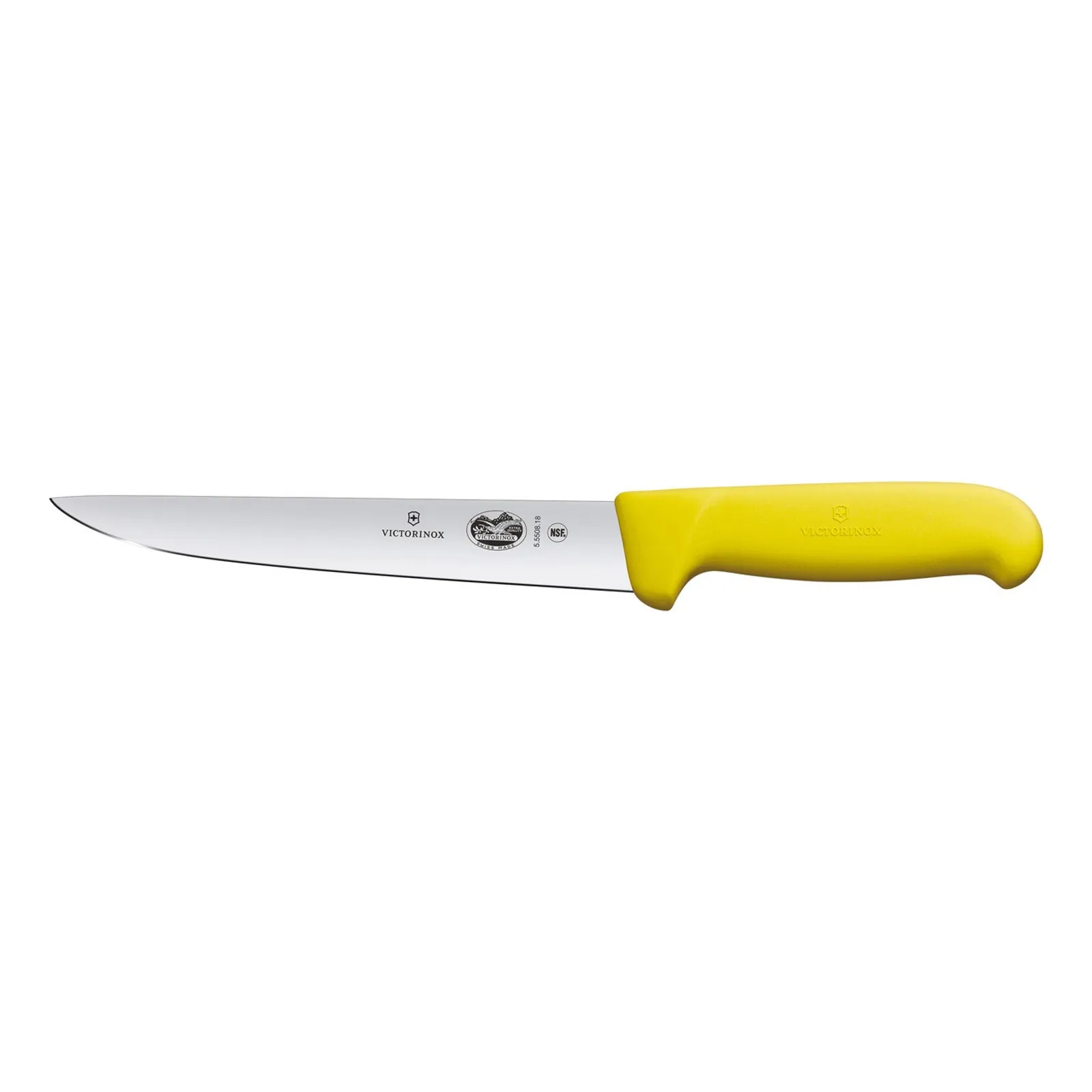 Victorinox 5.5508.20 - Sticking Knife, 20cm, Straight Back Blade, Fibrox - Yellow