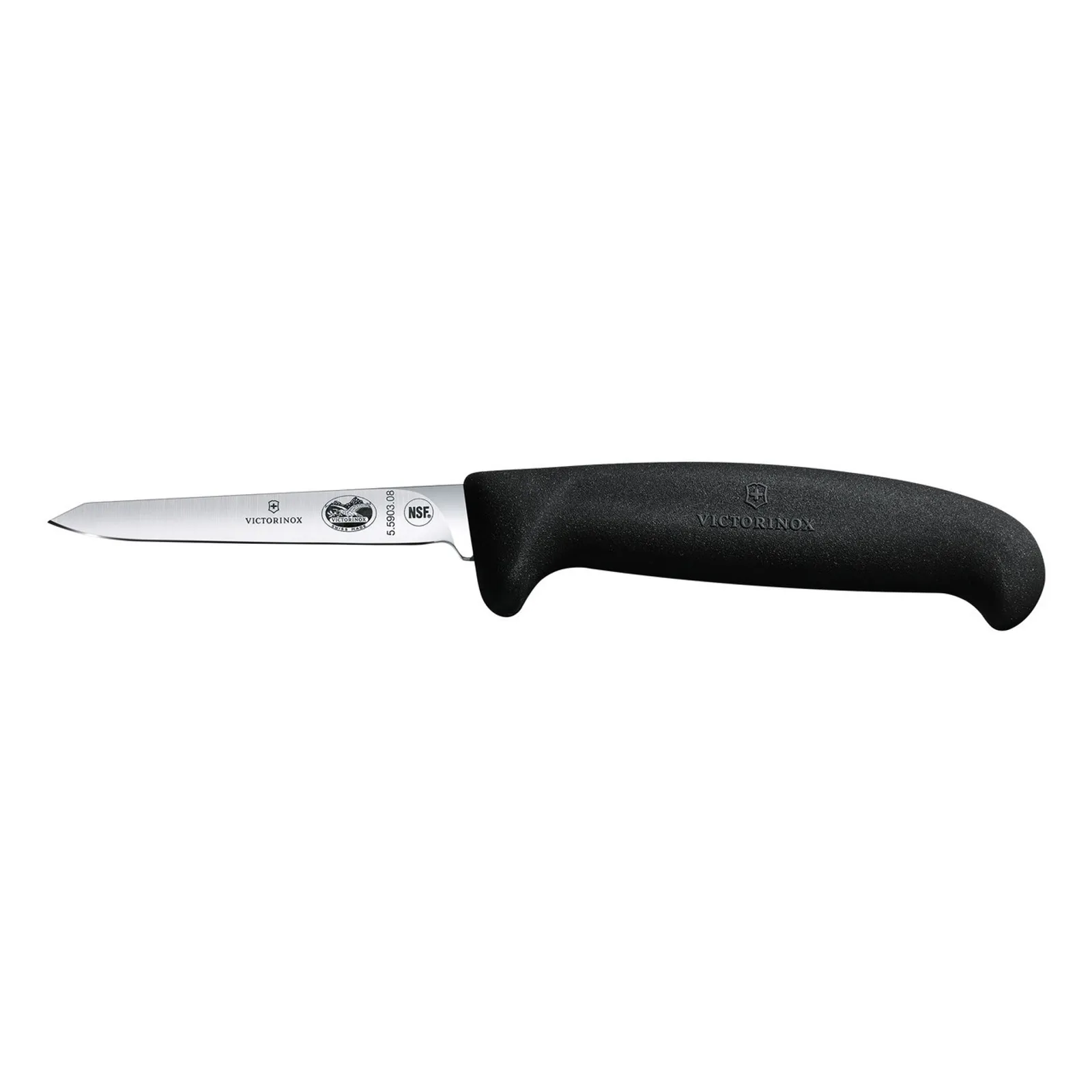 Victorinox 5.5903.08 - Poultry Knife, 8cm, Small Handle, Fibrox - Black