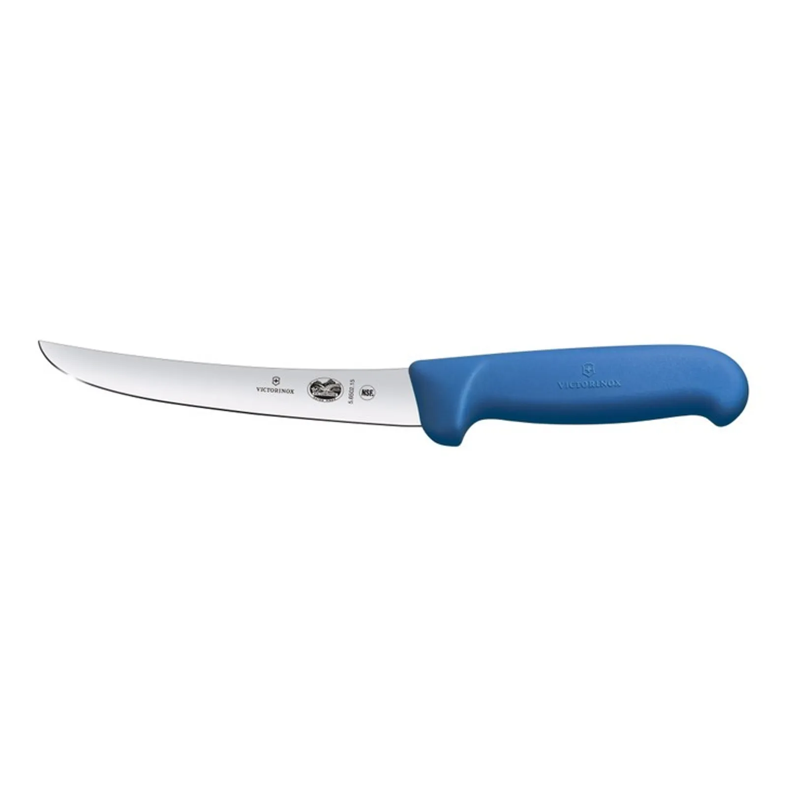 Victorinox 5.6502.15 - Boning Knife, 15cm Curved, Wide Blade, Fibrox - Blue