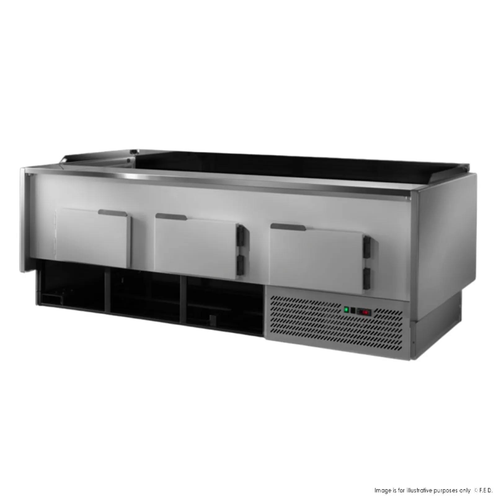 Tecnodom TDMR-0815SELF - Serie MR80 Black 1520mm Self-serving Deli Display
