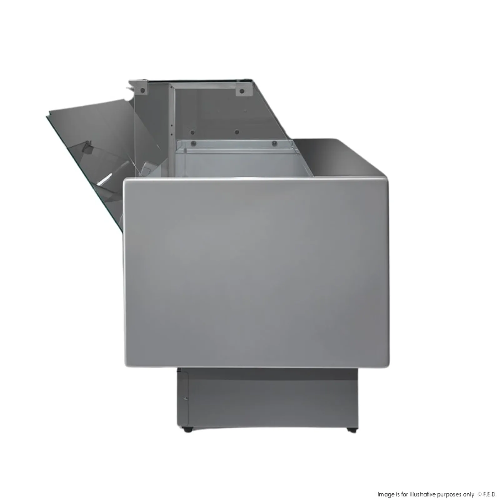 Tecnodom TDMR-0920 - Serie MR9.5 2000mm Wide Deli Display with Storage & Castors
