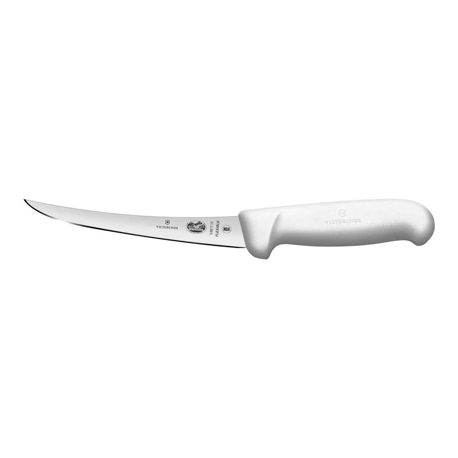 Victorinox 5.6617.15 - Boning Knife, 15cm Curved, Fibrox - White