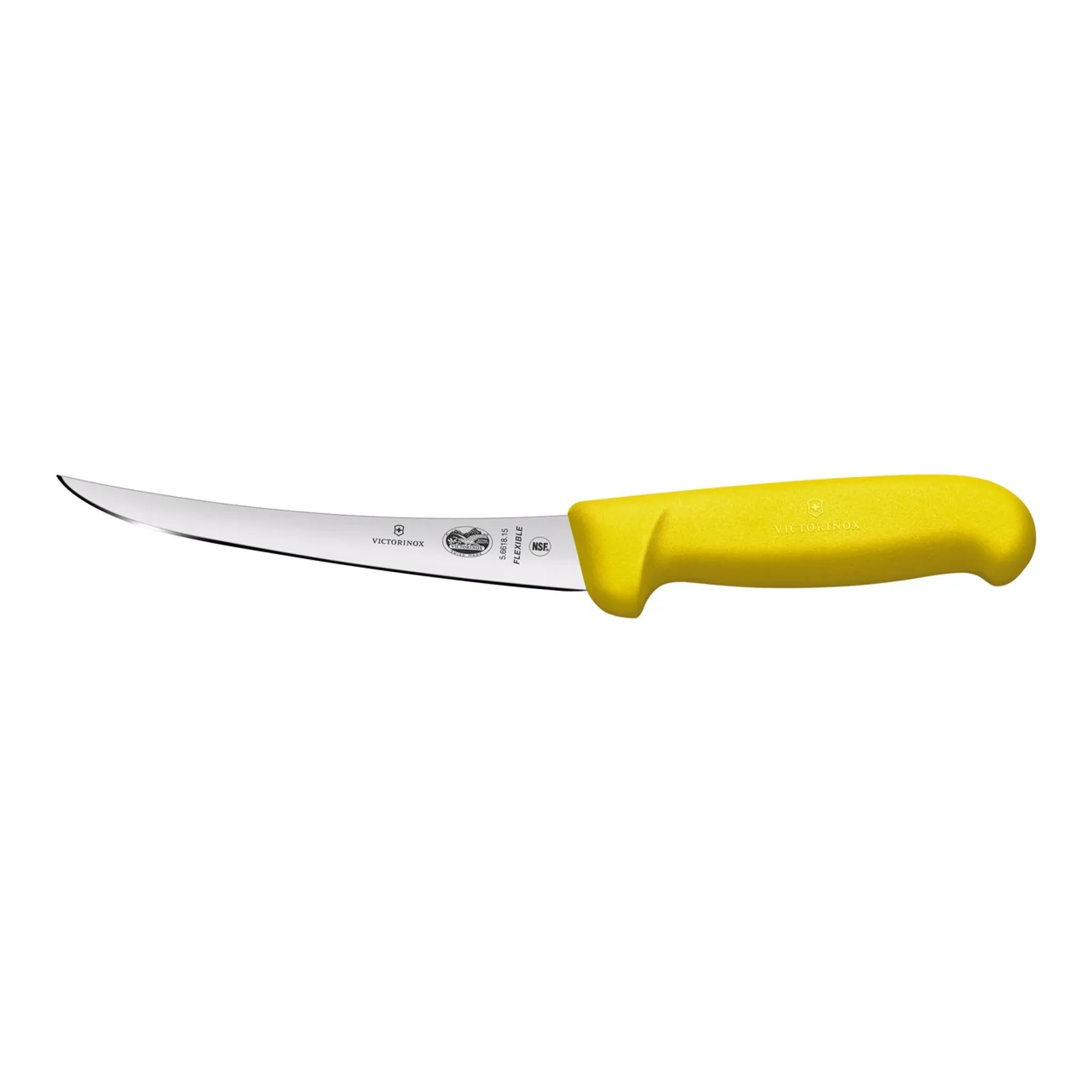 Victorinox 5.6618.12 - Boning Knife, 12cm Curved, Fibrox - Yellow
