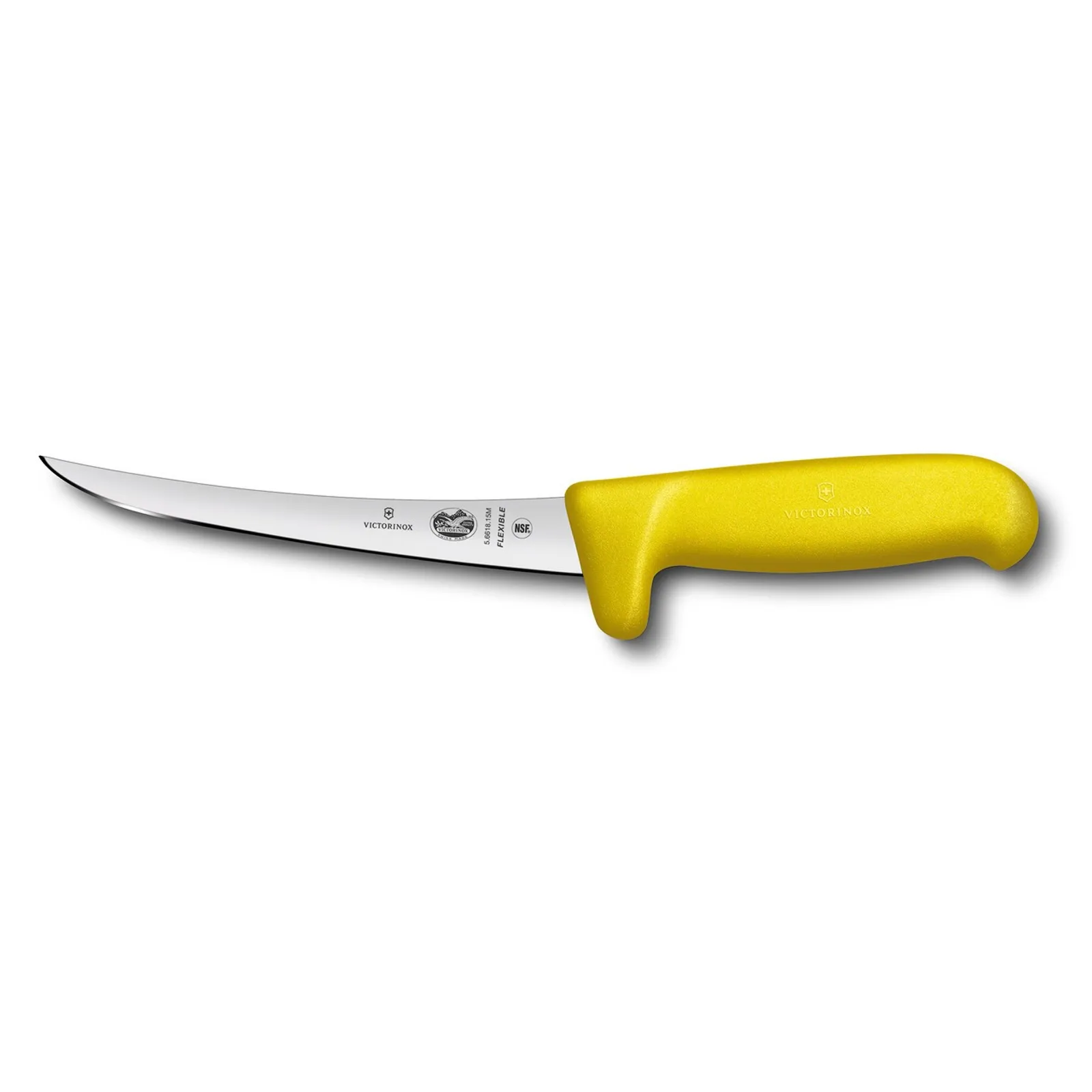 Victorinox 5.6618.15M - Boning Knife, 15cm Curved, Safety Grip, Fibrox Yellow
