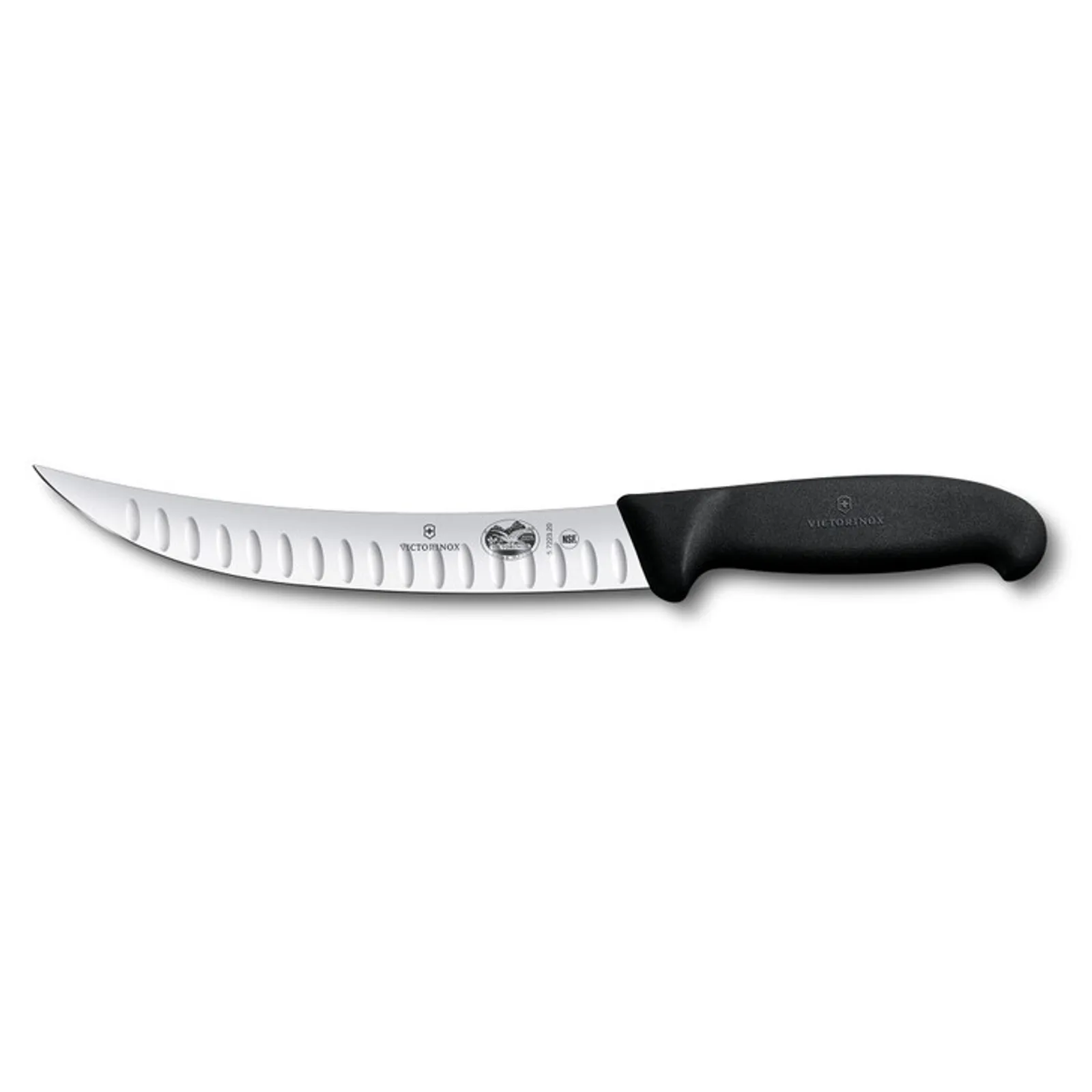 Victorinox 5.7223.20 - Slaughter Knife, 20cm, Curved Narrow Blade, Fibrox - Black