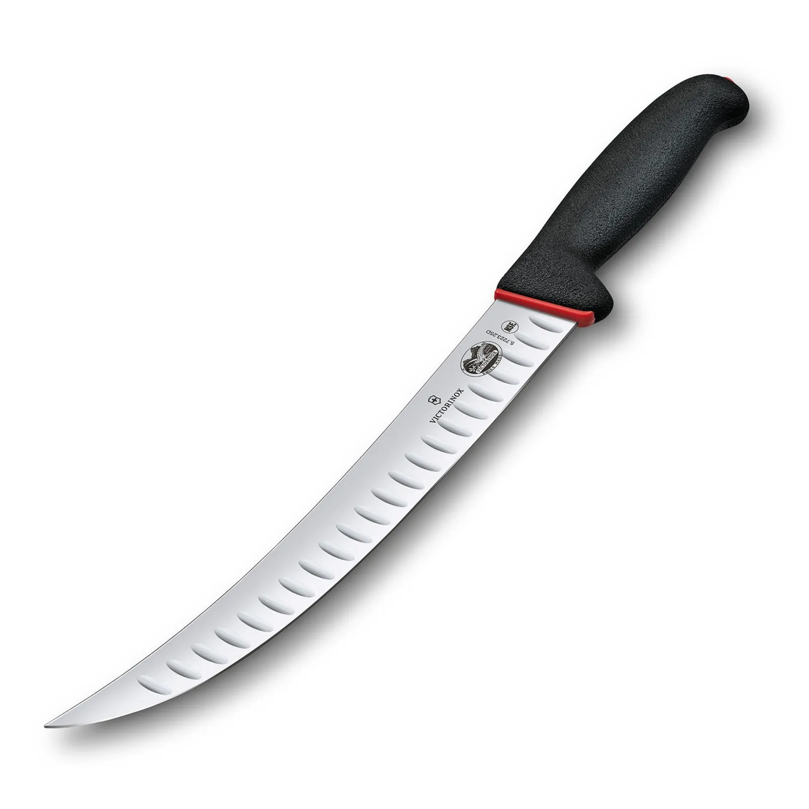 Victorinox 5.7223.25D - Slaughter Knife, 25cm, Curved Narrow Blade, Fibrox - Dual Grip