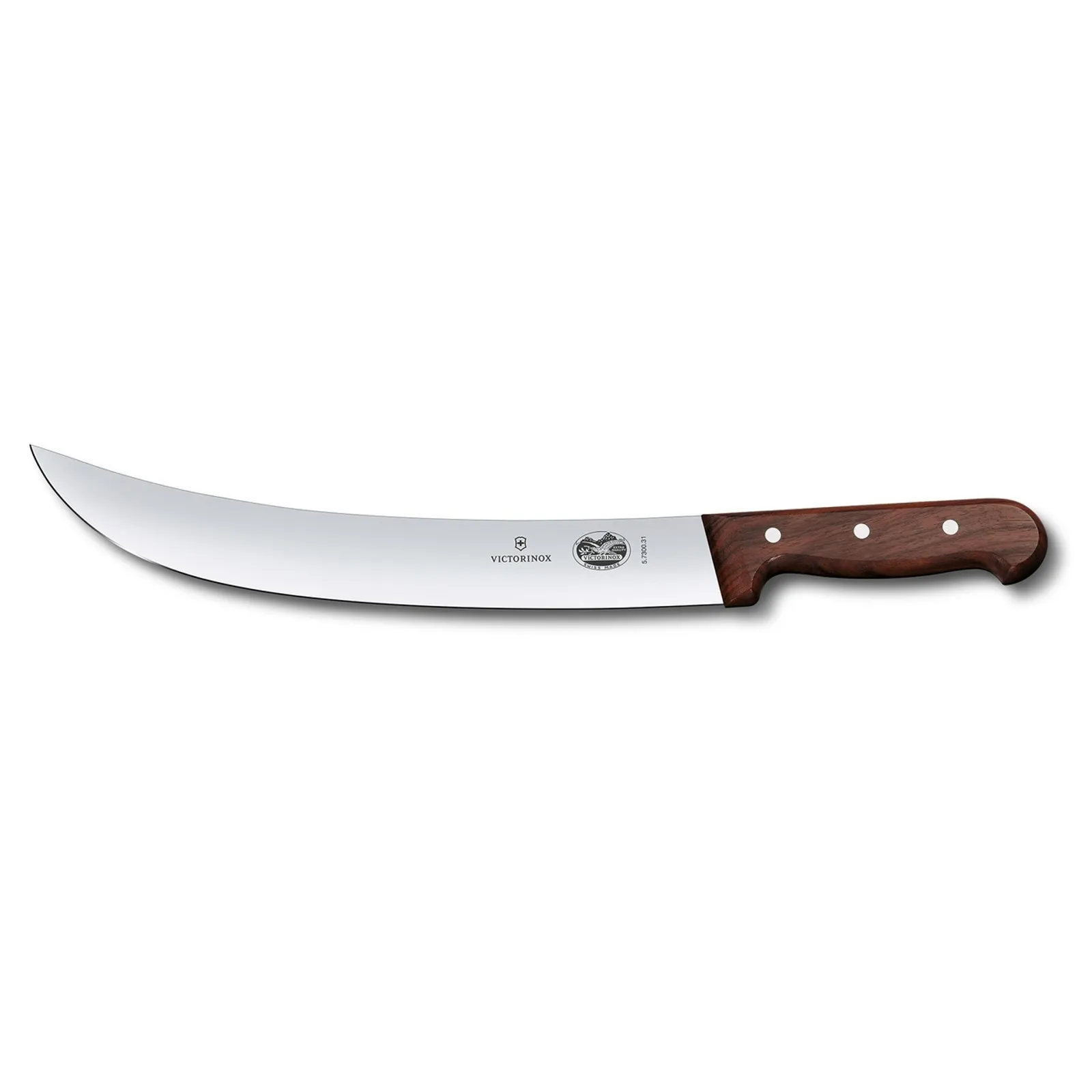 Victorinox 5.7300.25 - Cimeter Knife, 25cm Curved, Wide Blade - Wood