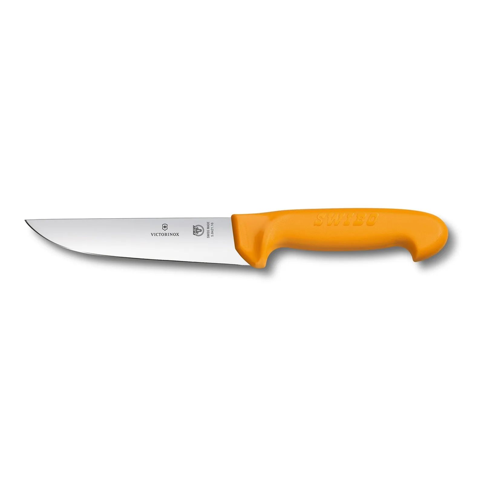 Victorinox 5.8421.18 - Swibo Butchers Knife, 18cm Straight Back Blade - Yellow