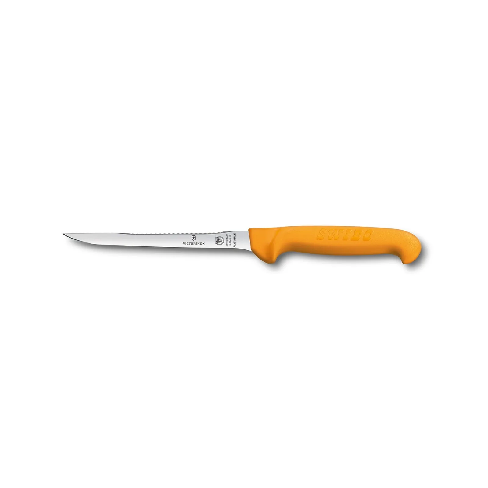 Victorinox 5.8448.16 - Swibo Filleting Knife 16cm, Narrow Handle w/ Scaler Back Yellow