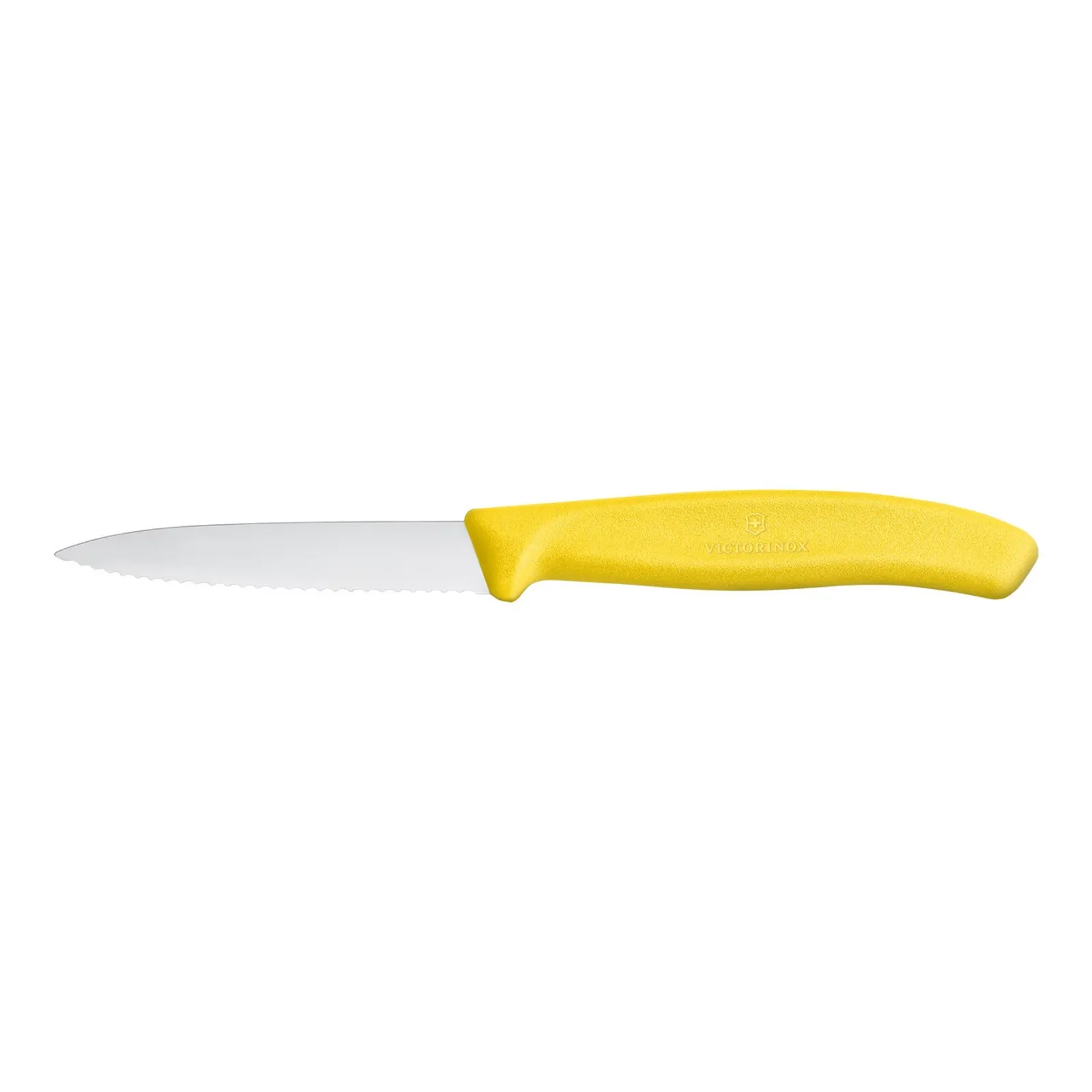 Victorinox 6.7636.L118 - Paring Knife, 8 cm Pointed Tip, Wavy Edge, Classic, Yellow