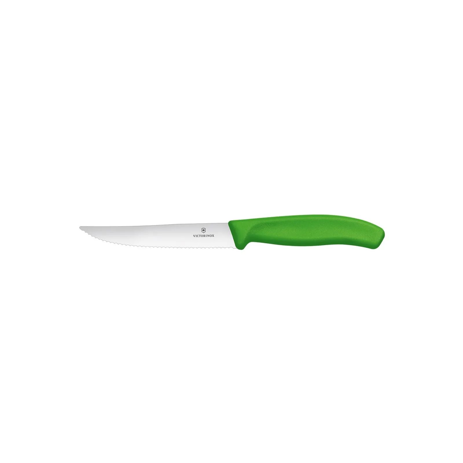 Victorinox 6.7936.12L4 - Steak & Pizza Knife 12cm, Wavy Edge, Classic, Green