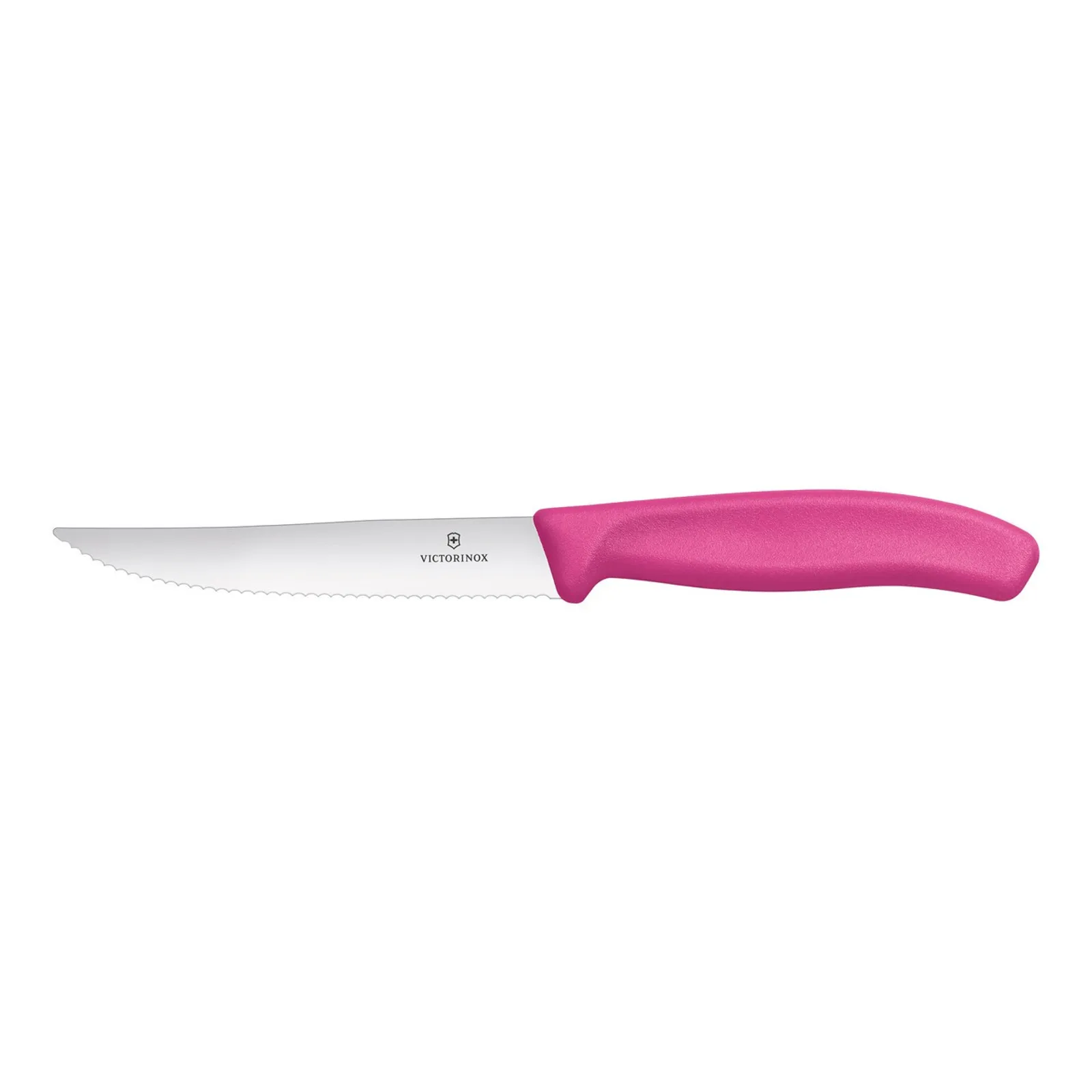 Victorinox 6.7936.12L5B - Steak & Pizza Knife 12cm, Wavy Edge, 2 pc Set Classic Pink