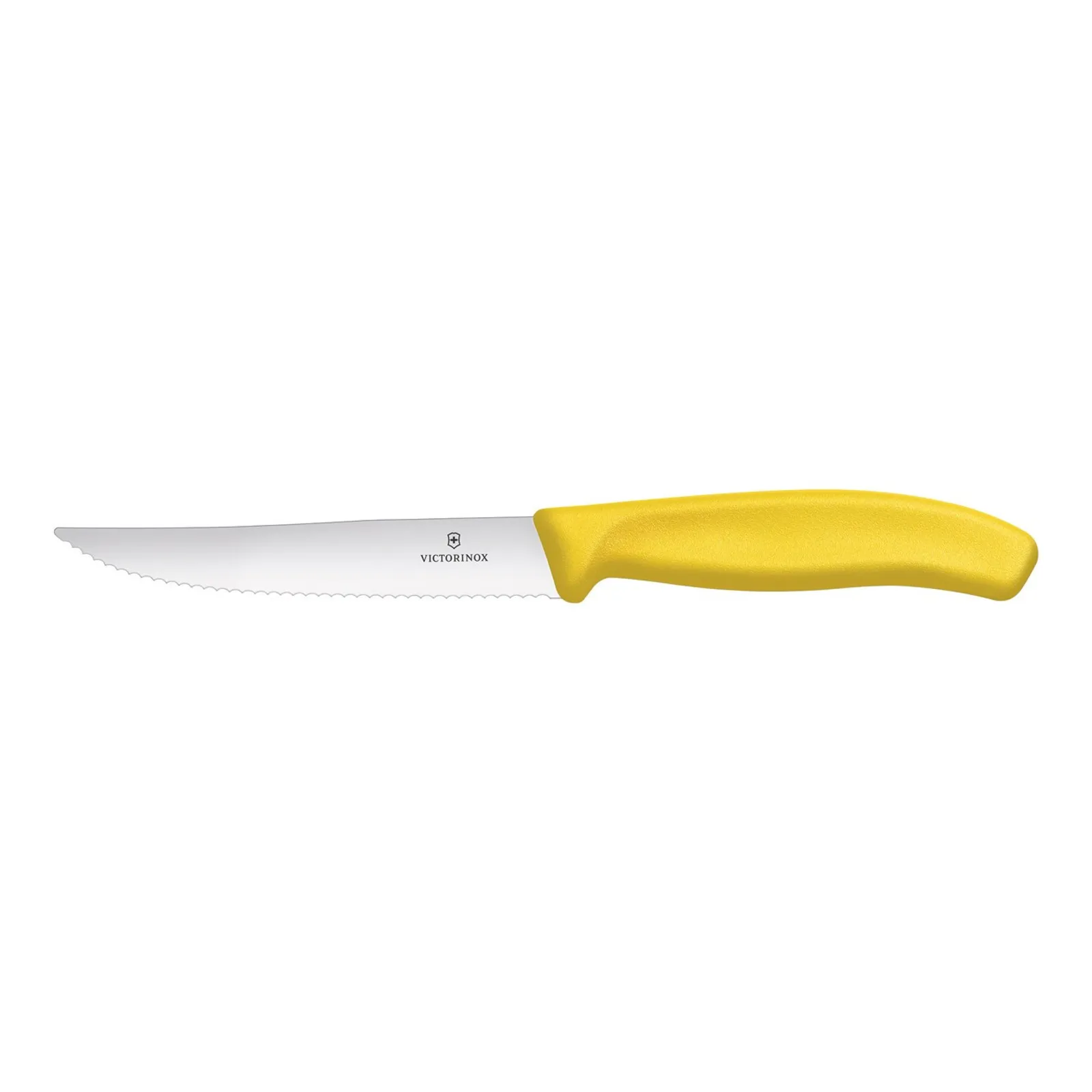 Victorinox 6.7936.12L8B - Steak & Pizza Knife 12cm, Wavy Edge, 2 pc Set Classic Yellow
