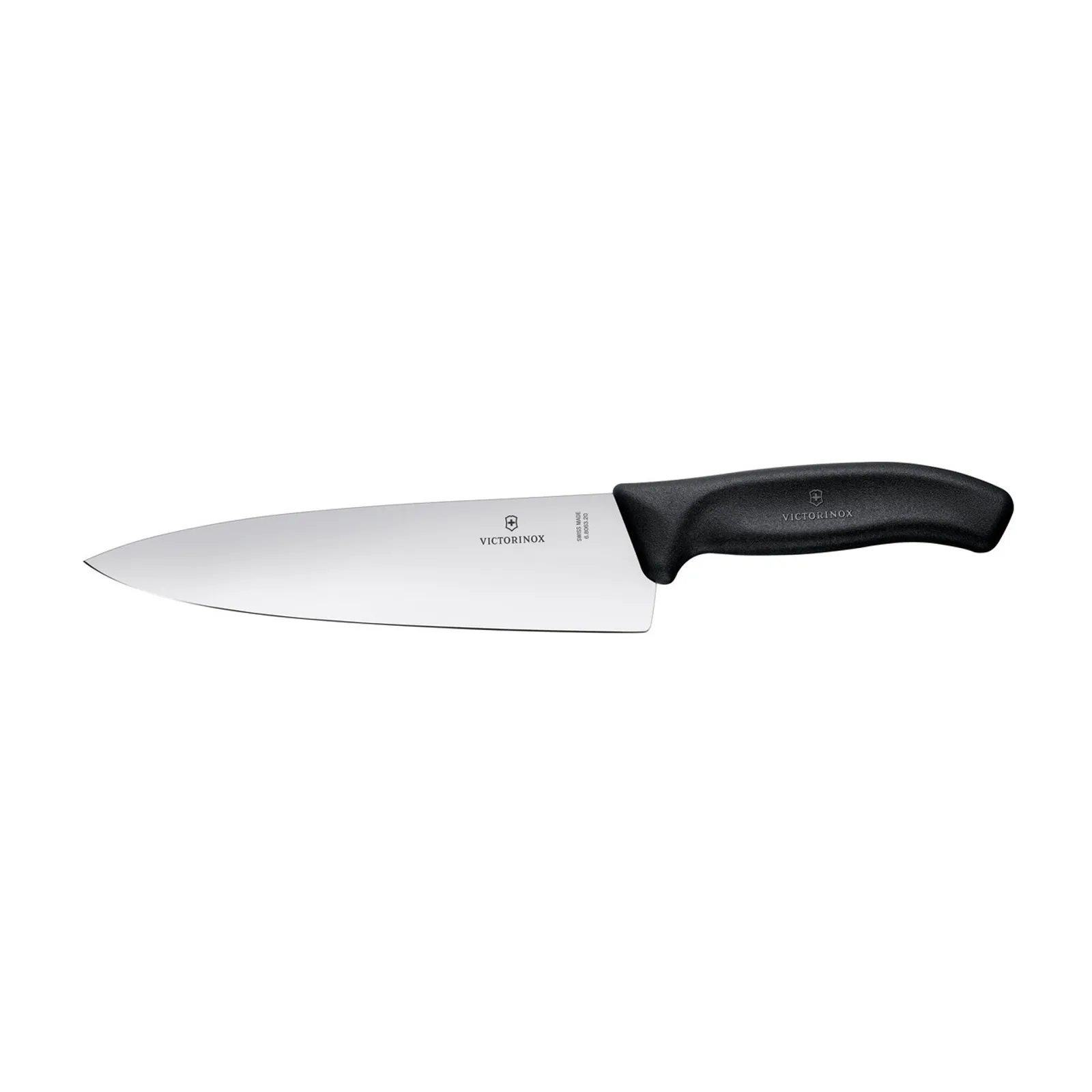 Victorinox 6.8063.20G - Cooks-Carving Knife, 20cm, Extra Wide Blade, Black, Gift Boxed