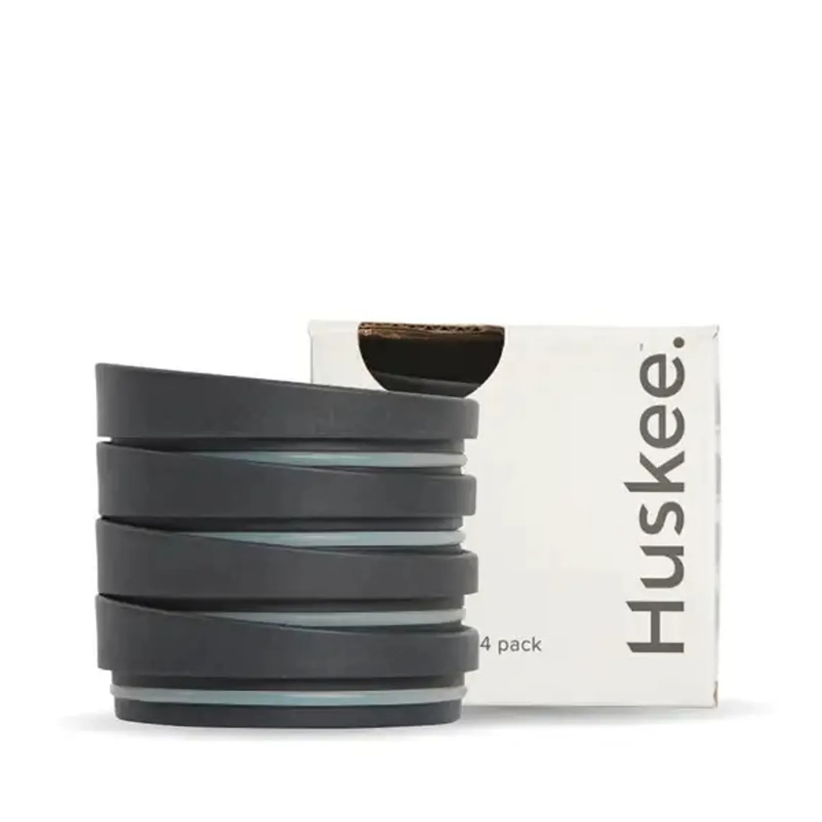 Biopak HC0LC48-E - Charcoal HuskeeCup Universal Lid 4-Pack (Carton of 48)