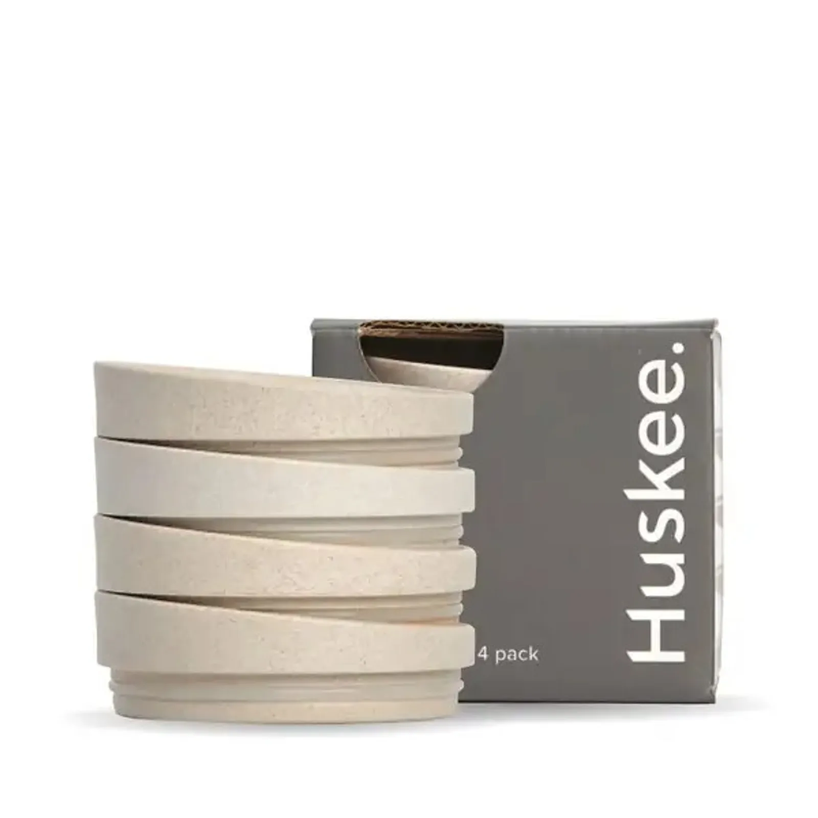 Biopak HC0LN48-E - Natural HuskeeCup Universal Lid 4-Pack (Carton of 48)