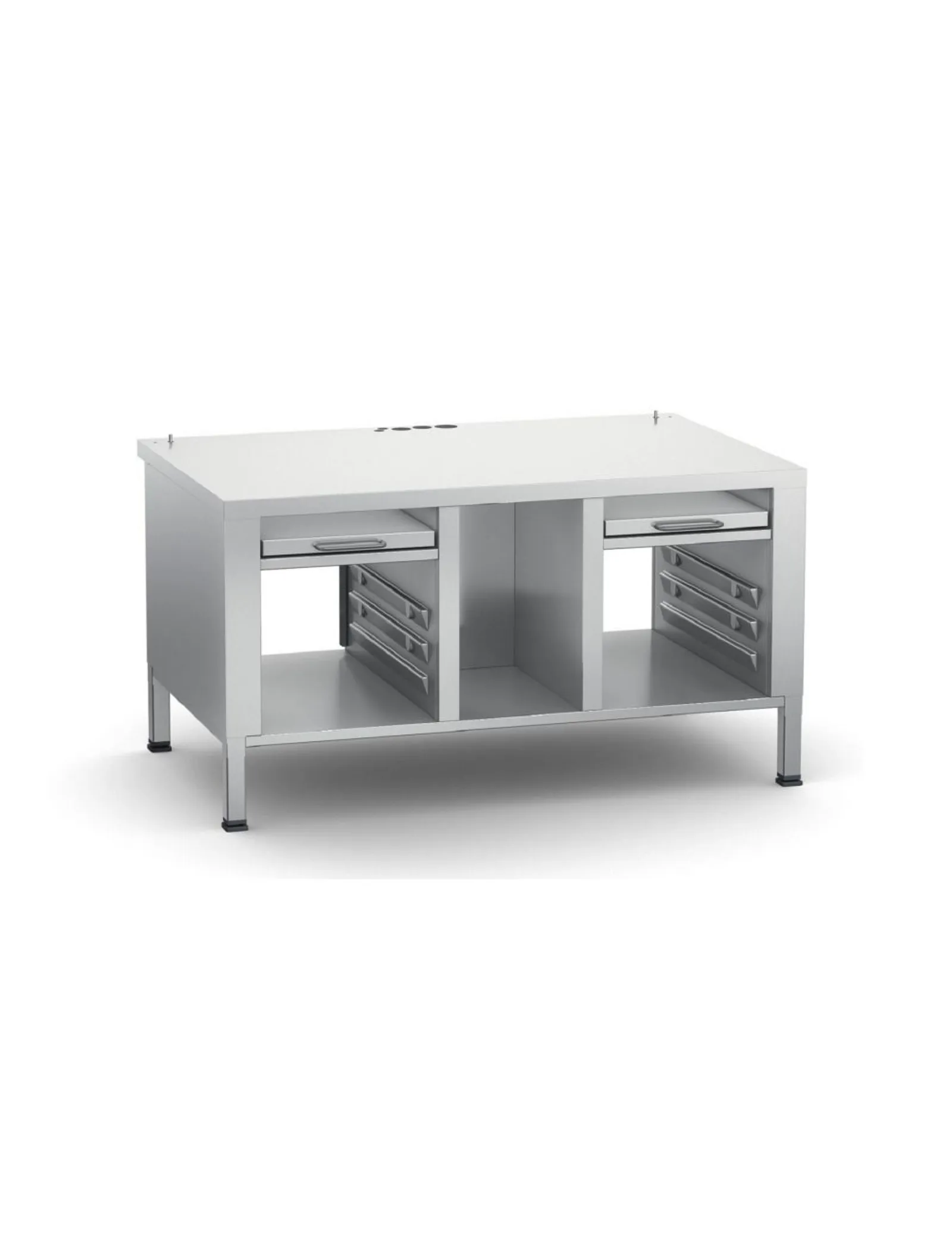 Rational 60.31.221 - Stand 2-XS iVario - 2 pull out shelves 6 x 1x1 GN runners - Feet