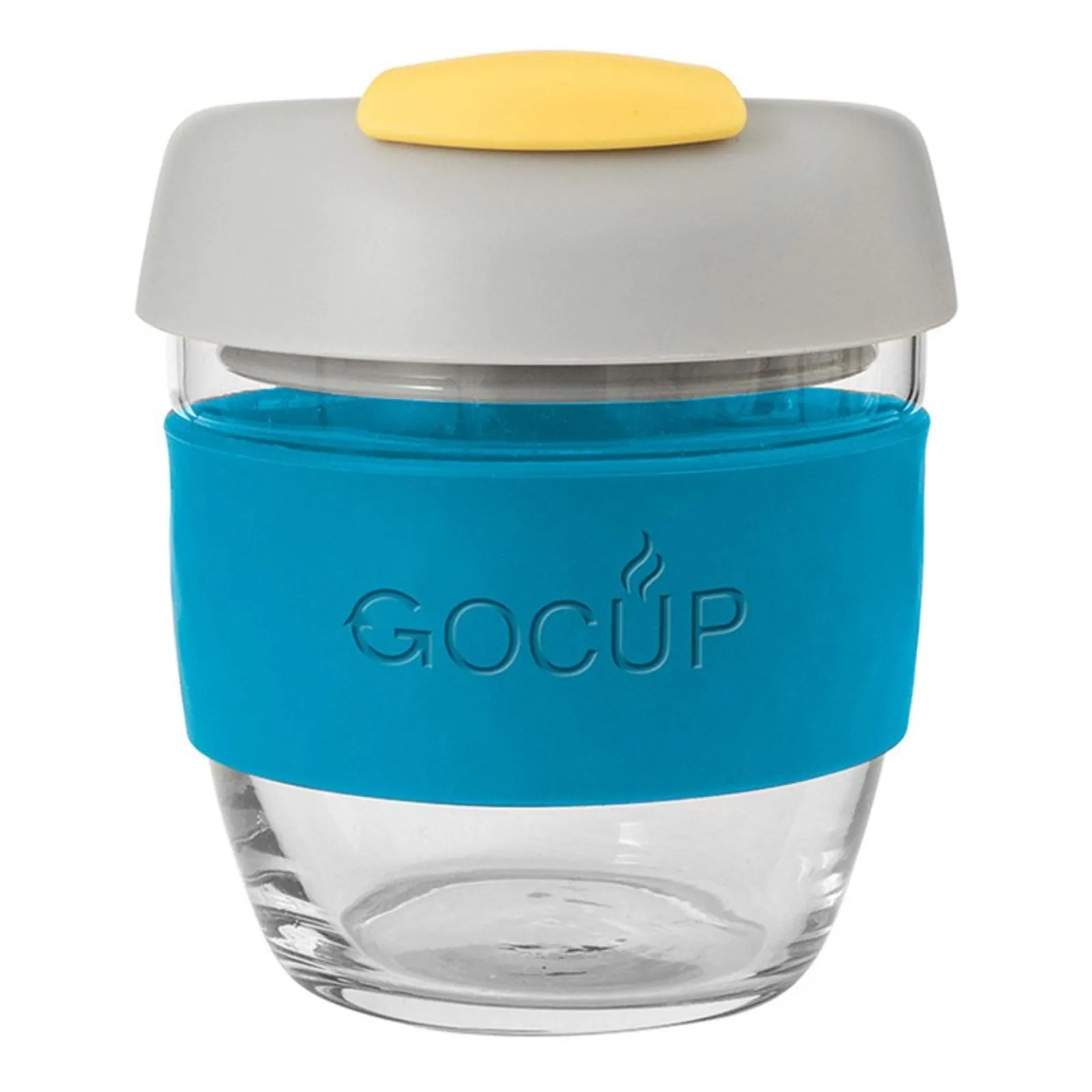 Avanti 13832 - Glass GoCup, 236ml/8oz - Blue / Grey / Yellow
