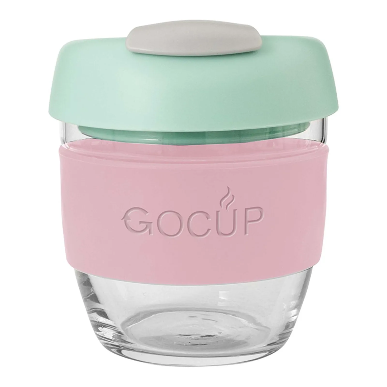 Avanti 13835 - Glass GoCup, 236ml/8oz - Pink / Mint / Grey