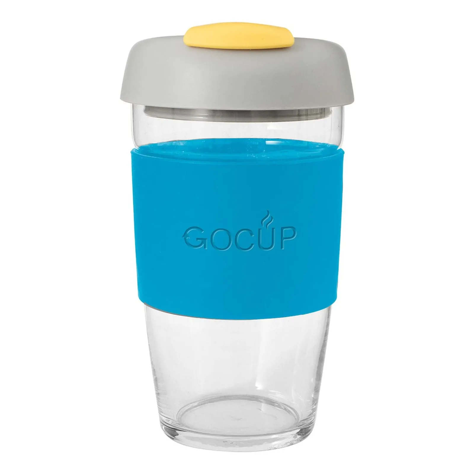 Avanti 13844 - Glass GoCup, 473ml/16oz - Blue / Grey / Yellow