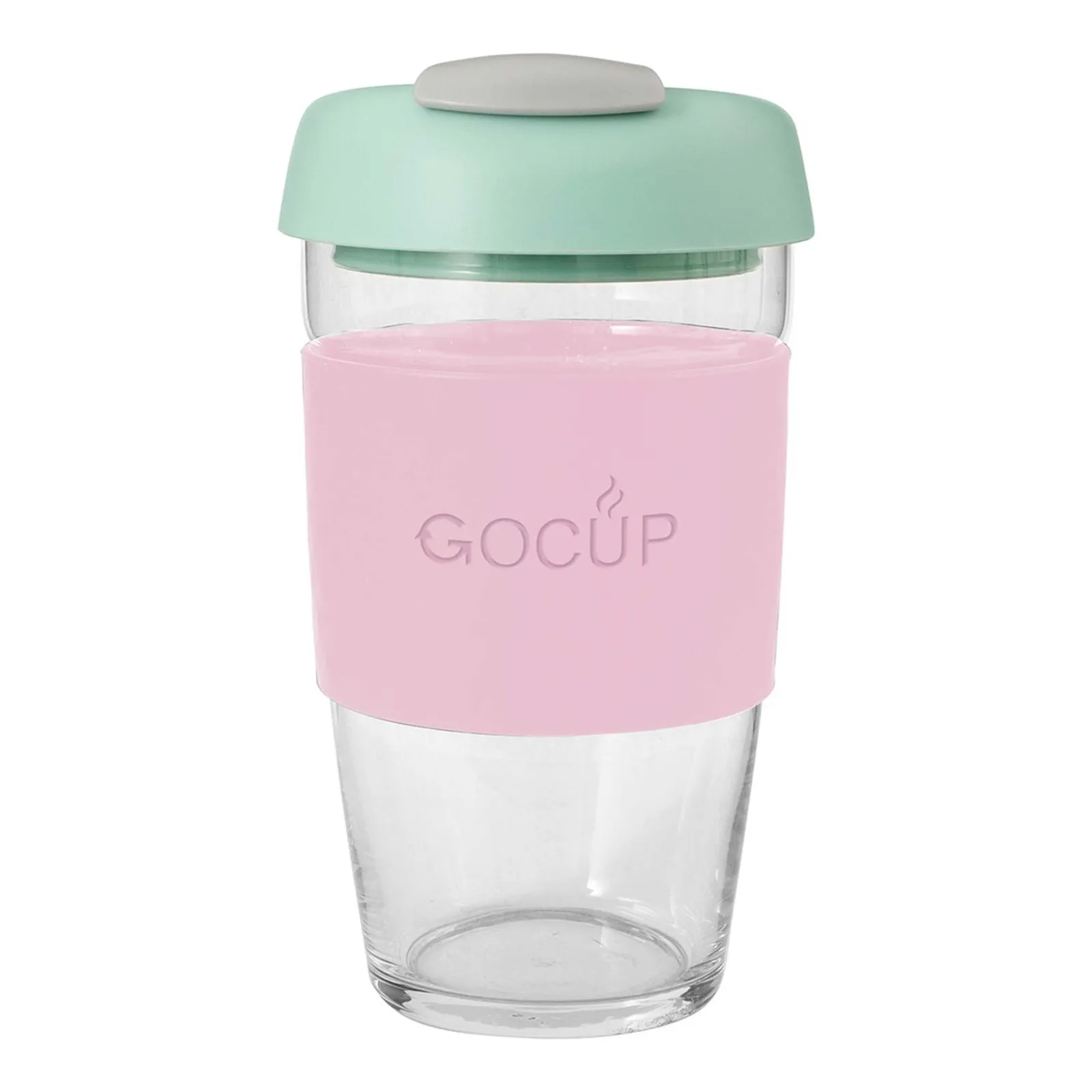 Avanti 13847 - Glass GoCup, 473ml/16oz - Pink / Mint / Grey