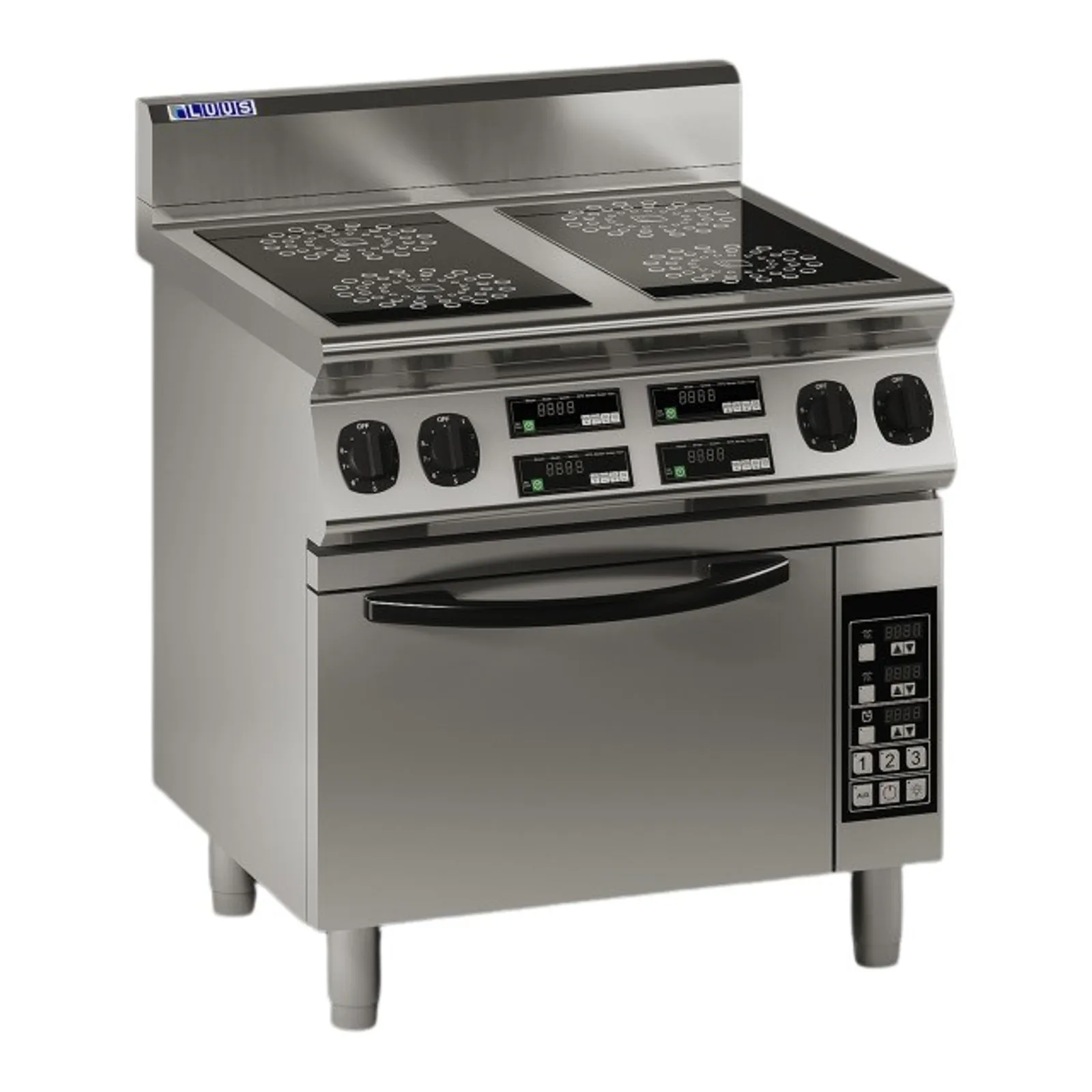 LUUS ER7-4B - 4 Zone Induction Cooktop with Electric Oven