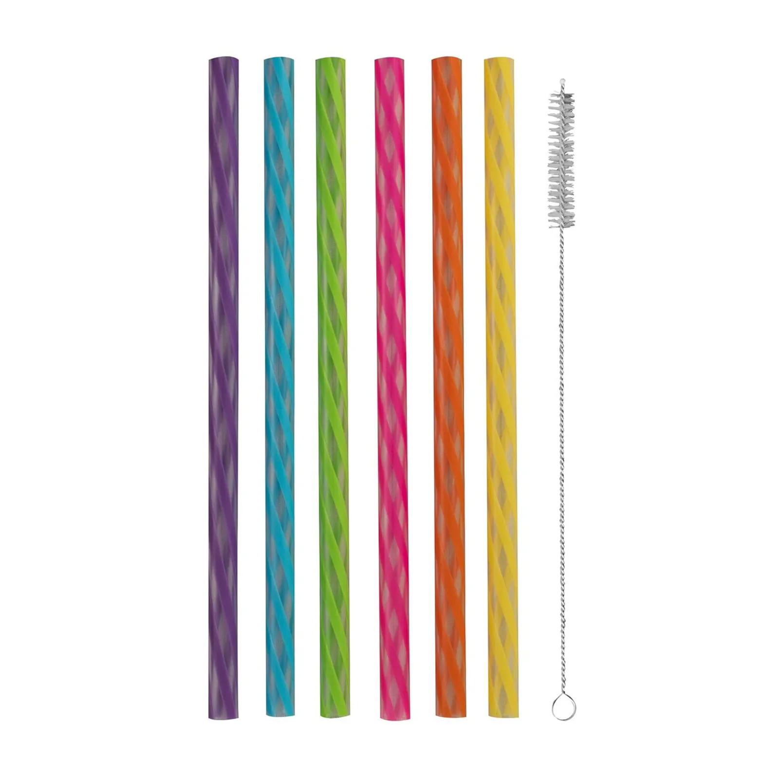 Avanti 14918 - Reusable Cocktail Straws, Set of 24 - Rainbow