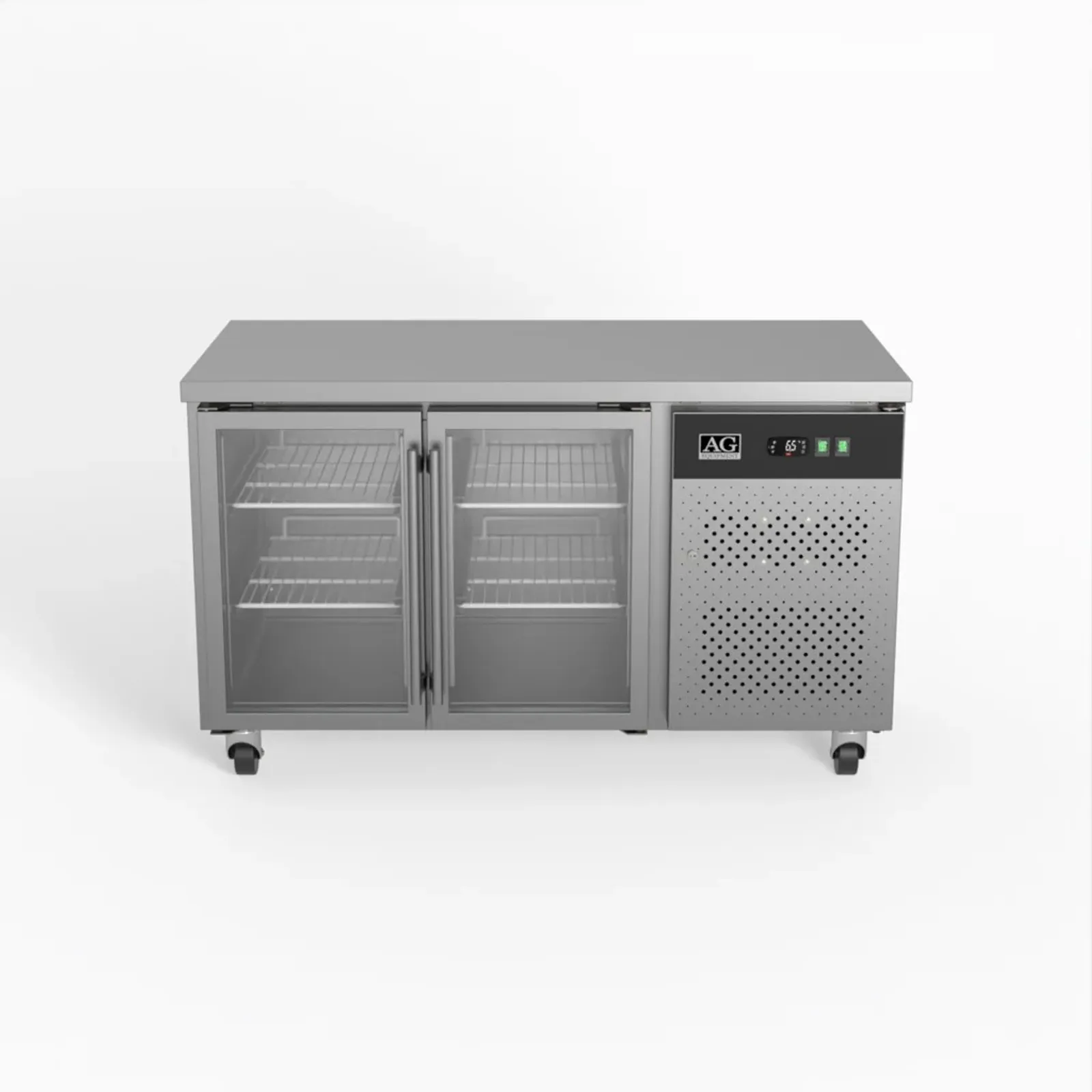 AG Equipment GNX2100TNG - Two Glass Door Worktop / Under Bench Fridge 700mm Depth