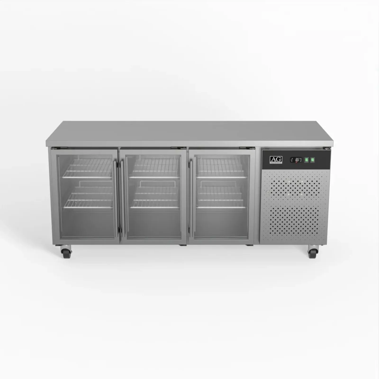 AG Equipment GNX3100TNG - Three Glass Door Worktop / Under Bench Fridge 700mm Depth