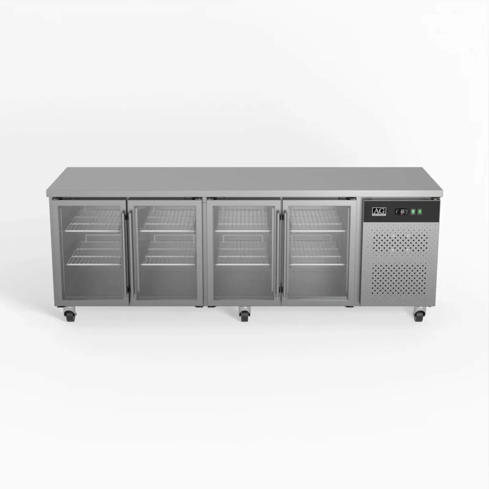 AG Equipment GNX4100TNG - Four Glass Door Worktop / Under Bench Fridge 700mm Depth