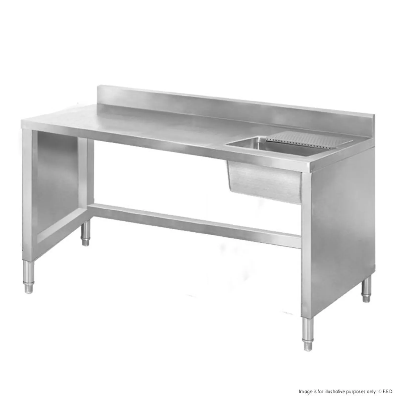 Modular Systems SSB6-1400R - Sink Work Bench with Splashback 1400mm