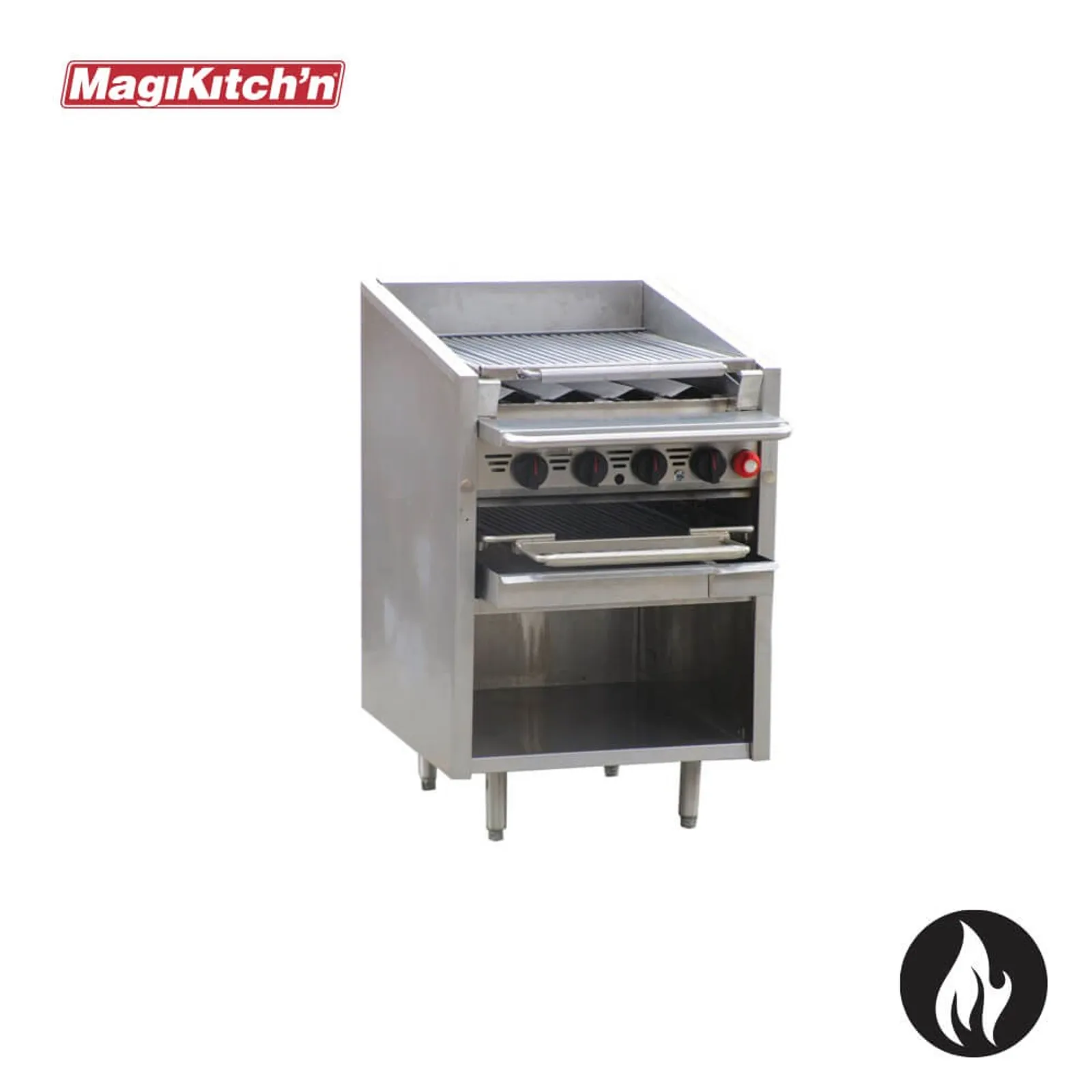 MagiKitch'n FM-624-SMB - 4 Burners Char Grills