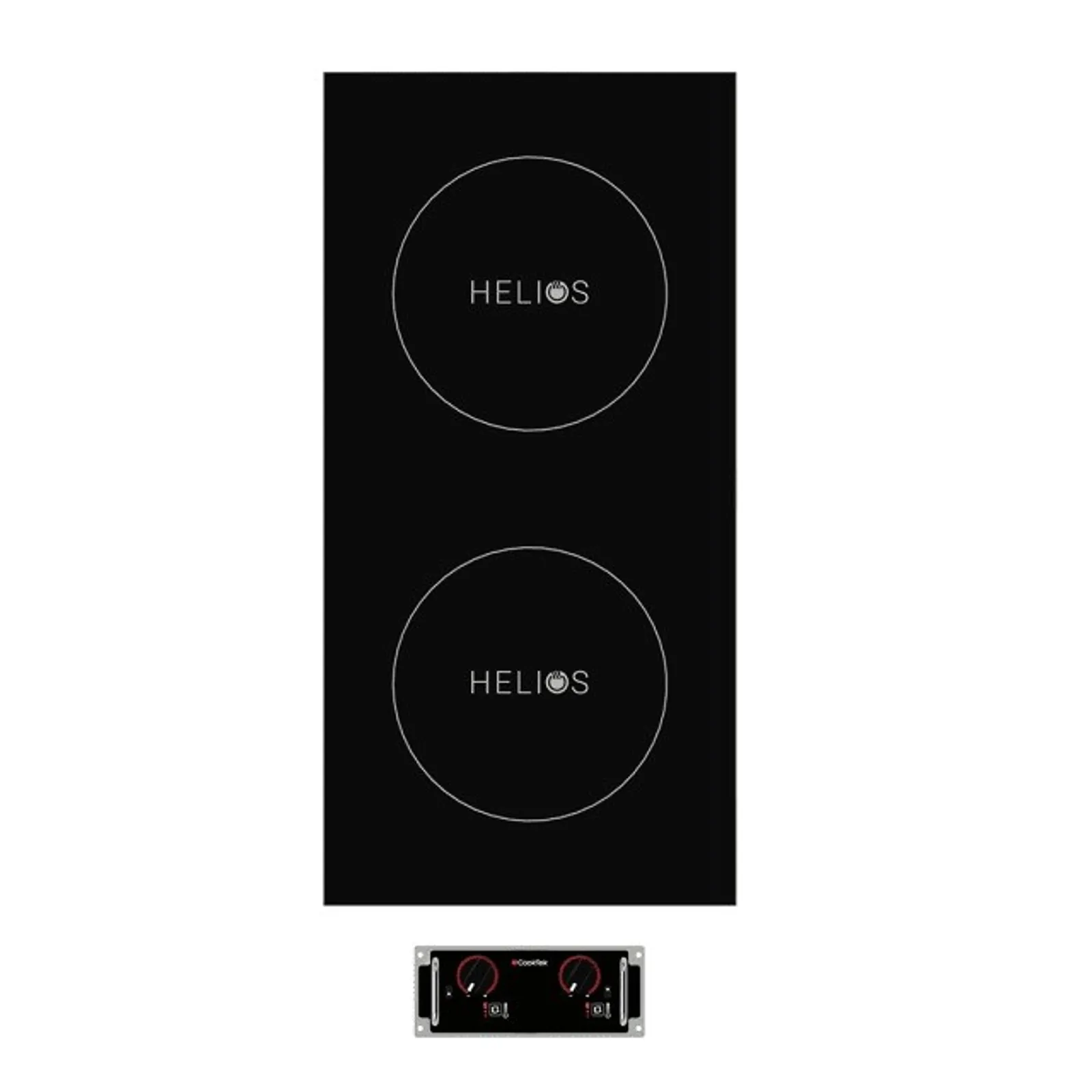 CookTek Helios Dual Hob Front to Back Drop-In Induction Cooktop 15 Amp