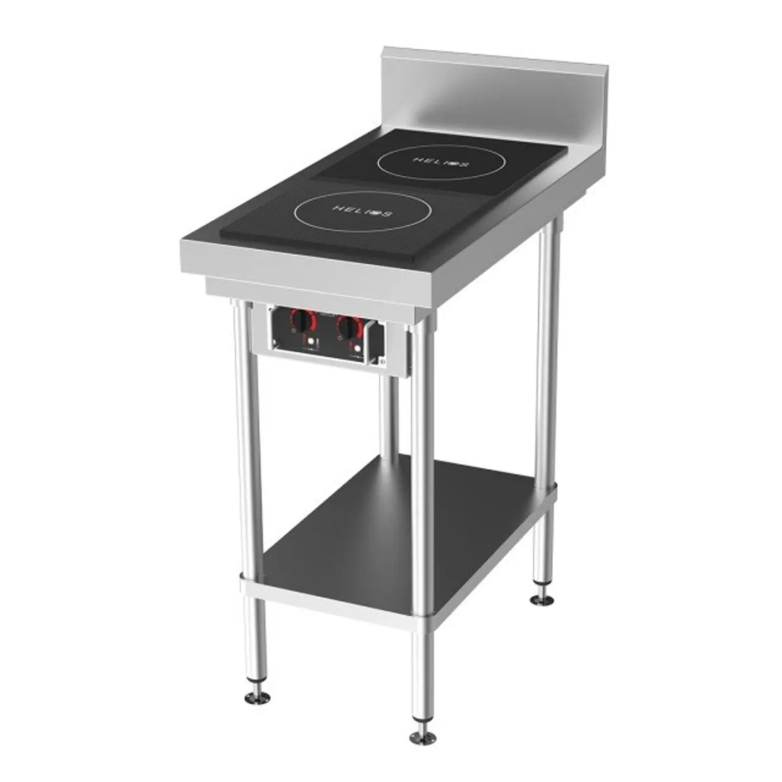 CookTek Helios 450mm Freestanding Bench with Drop-in Dual Hob Induction Cooktop 20A