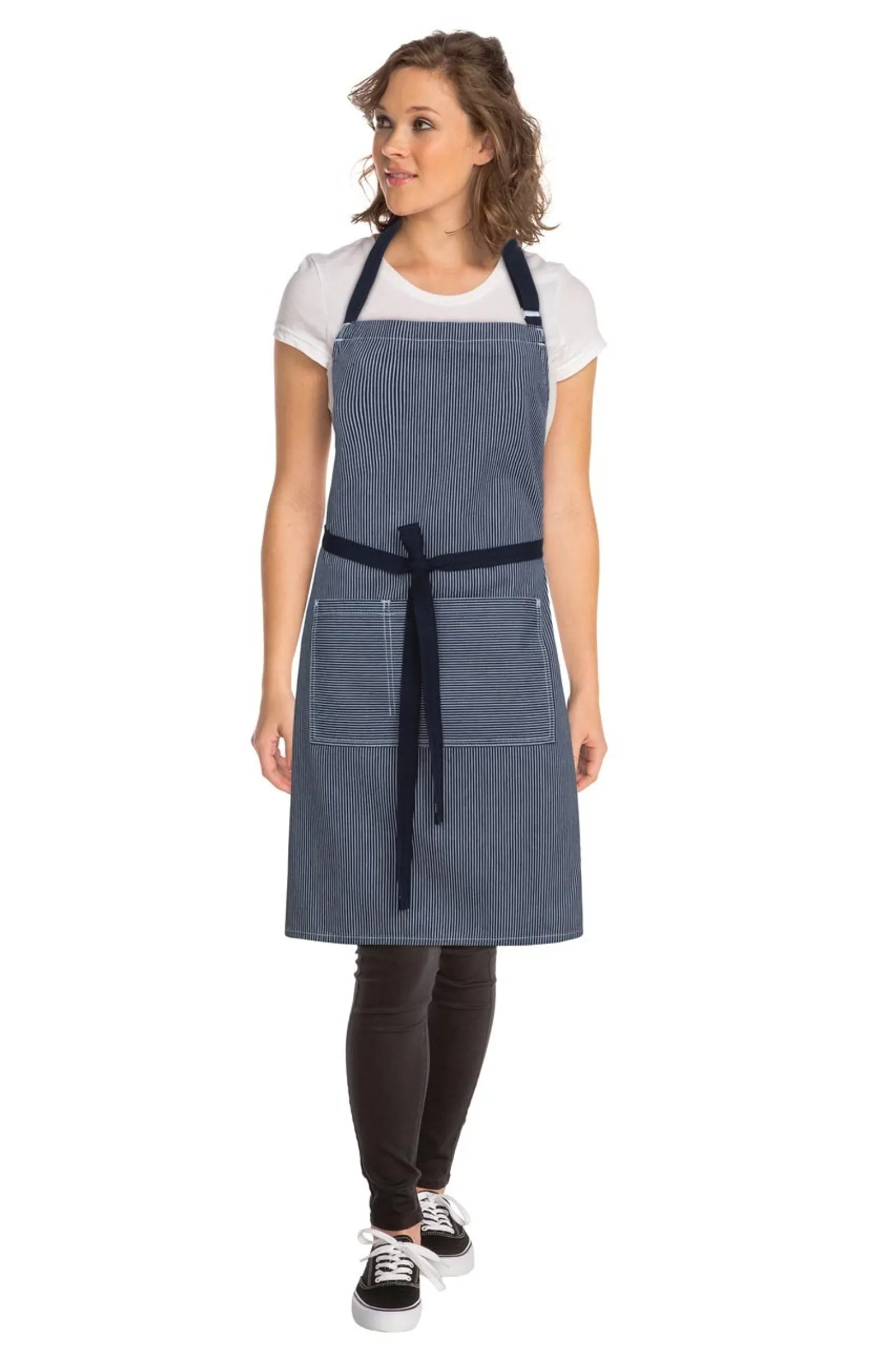 Chef Works AB037-IBL Portland Indigo Blue Denim Bib Apron