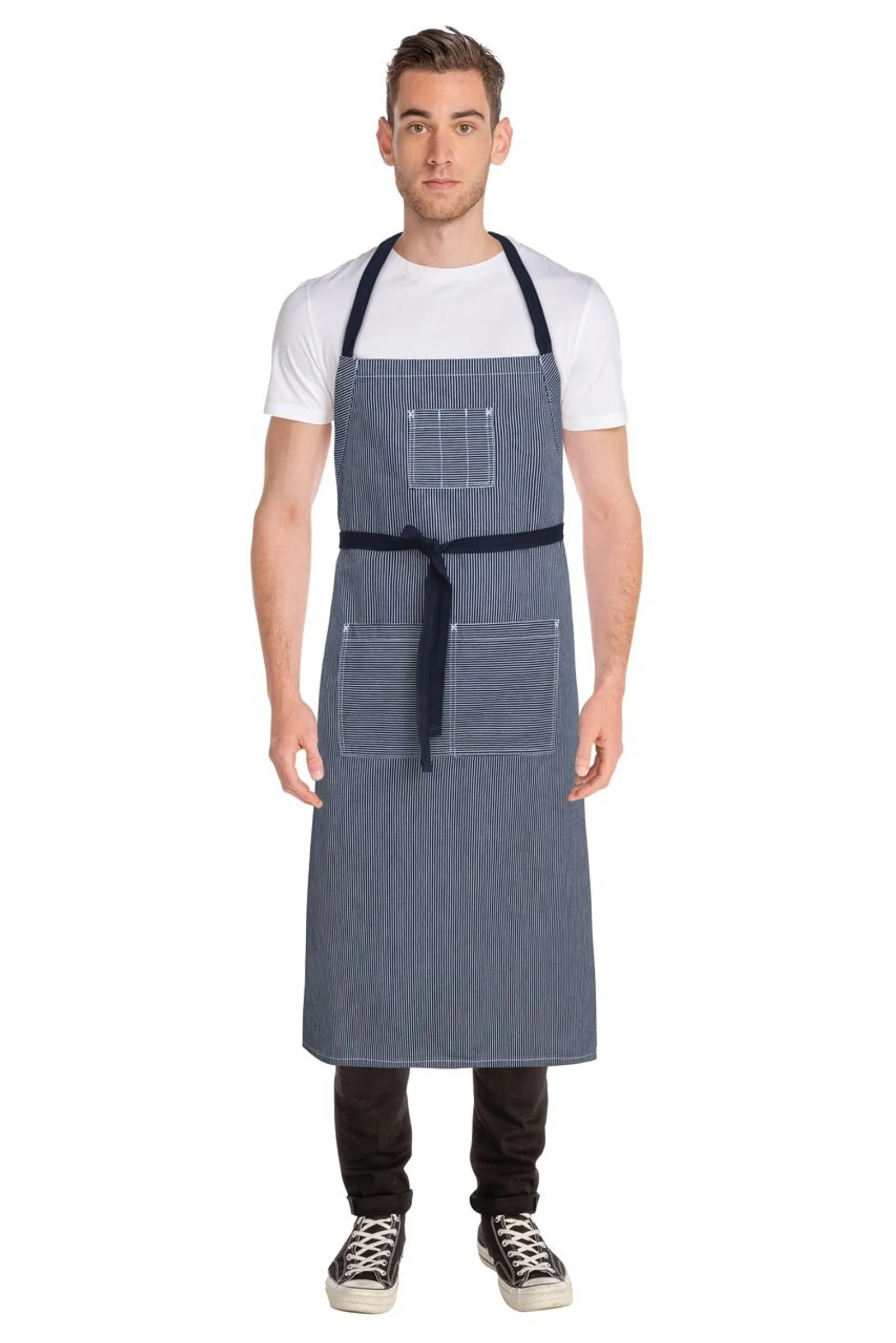 Chef Works AB038-IBL Portland Indigo Blue Denim Adjustable Bib Apron