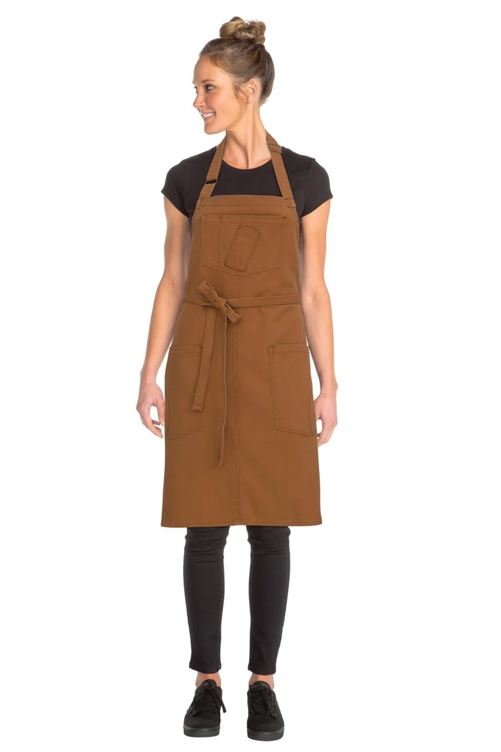 Chef Works ABKV053-NTM Rockford Nutmeg Bib Apron
