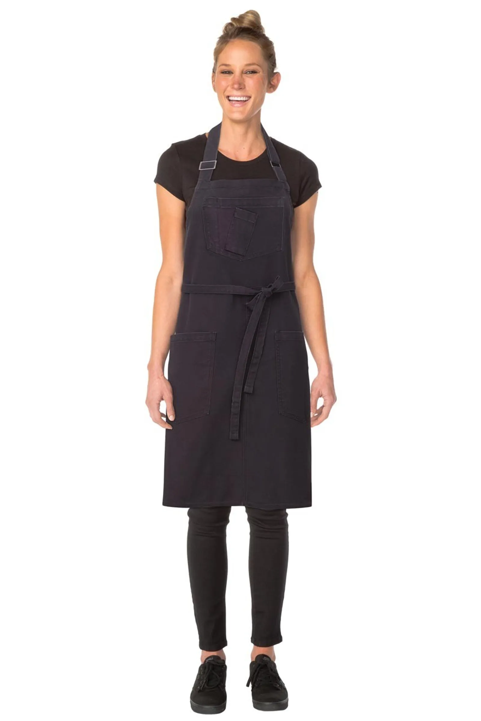 Chef Works ABKV053-SGY Rockford Steel Grey Bib Apron