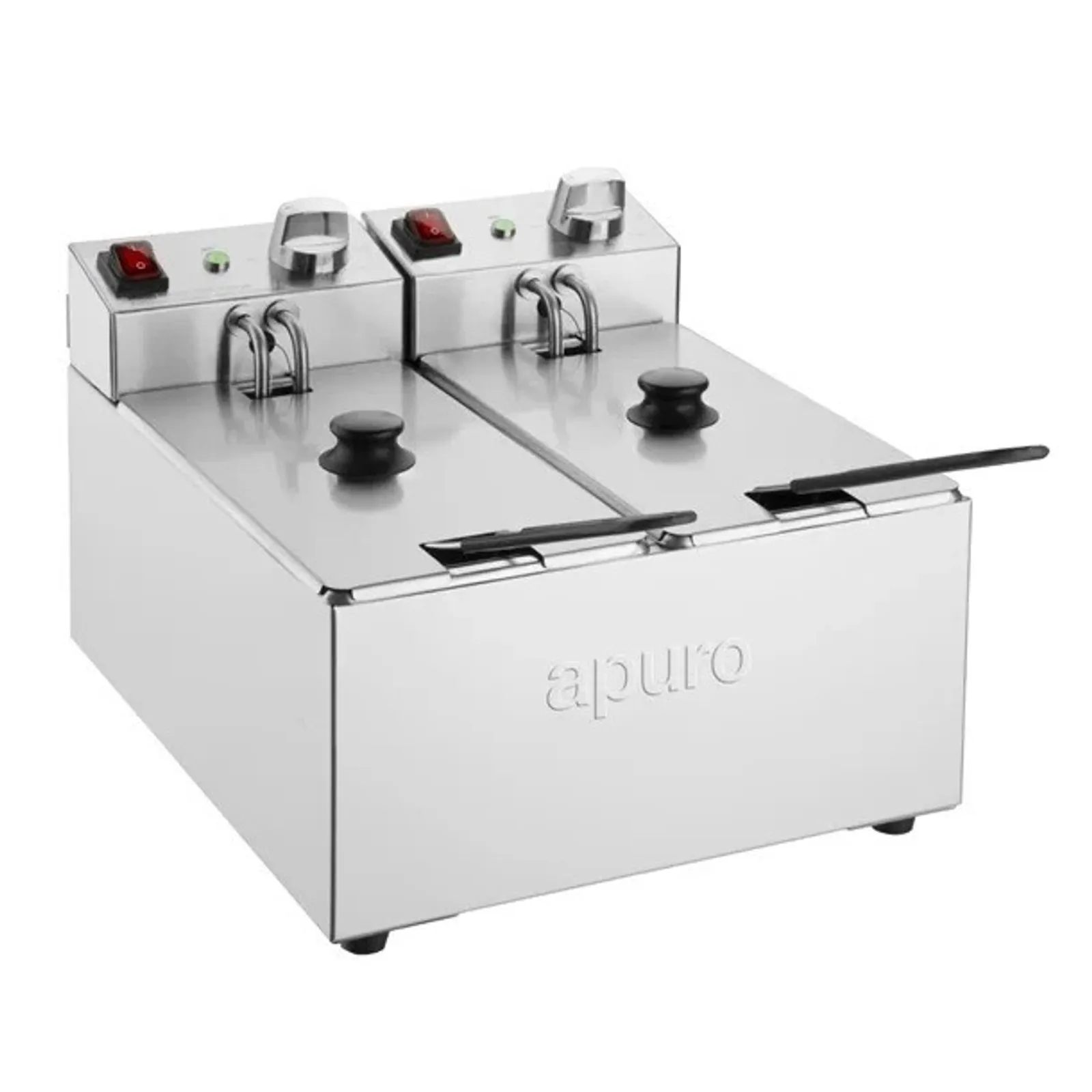 Apuro CU615-A - Twin Tank Fryer - 2x3Ltr - 2x2kW
