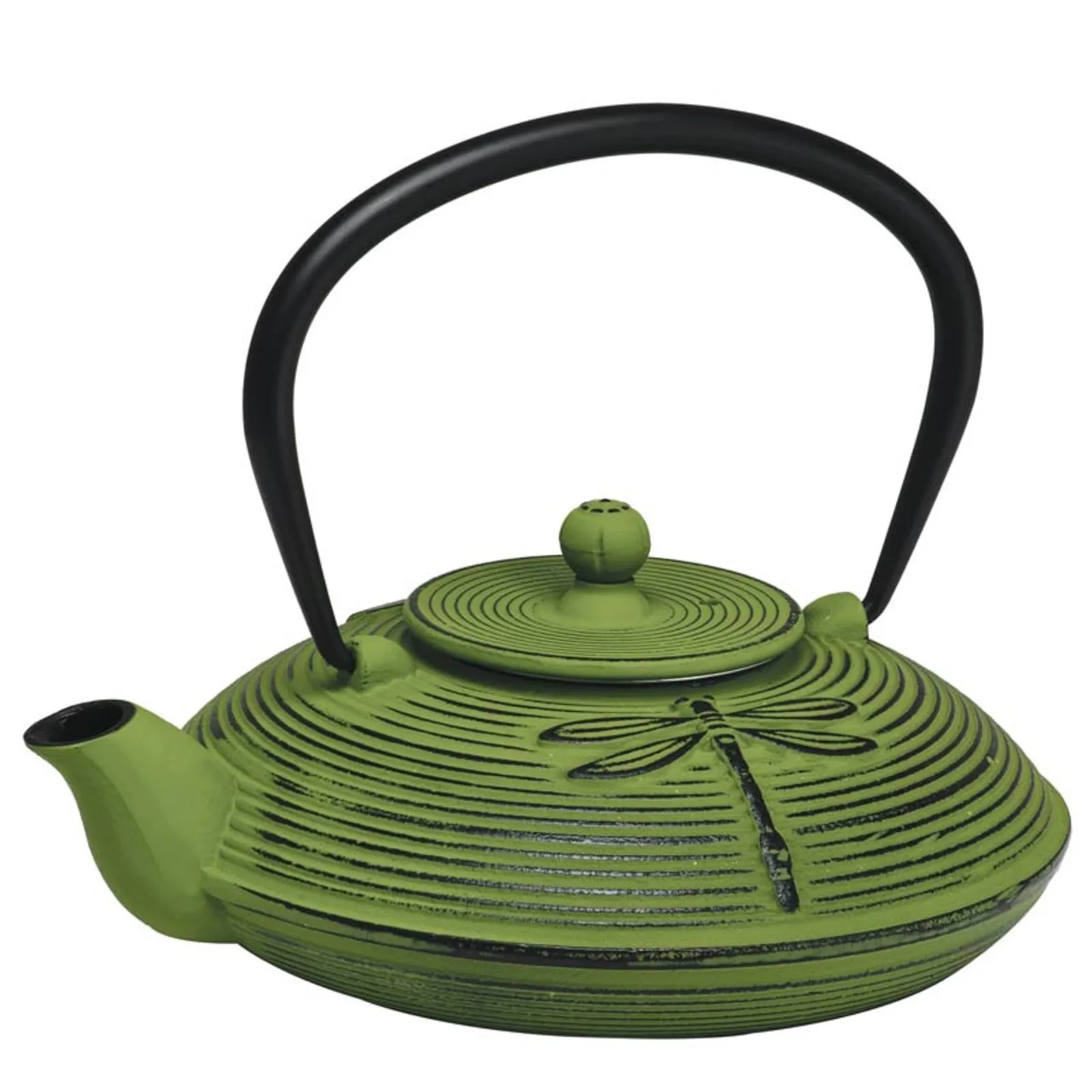 Avanti 15106 - Dragon Fly Cast Iron Teapot, 770ml - Green / Black