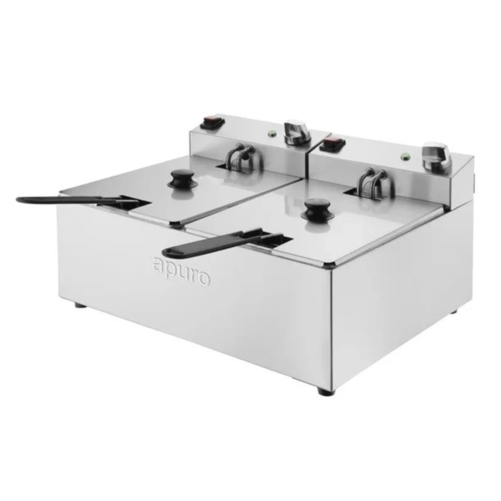 Apuro CU619-A - Twin Tank Fryer - 2x5Ltr - 2x2.8kW