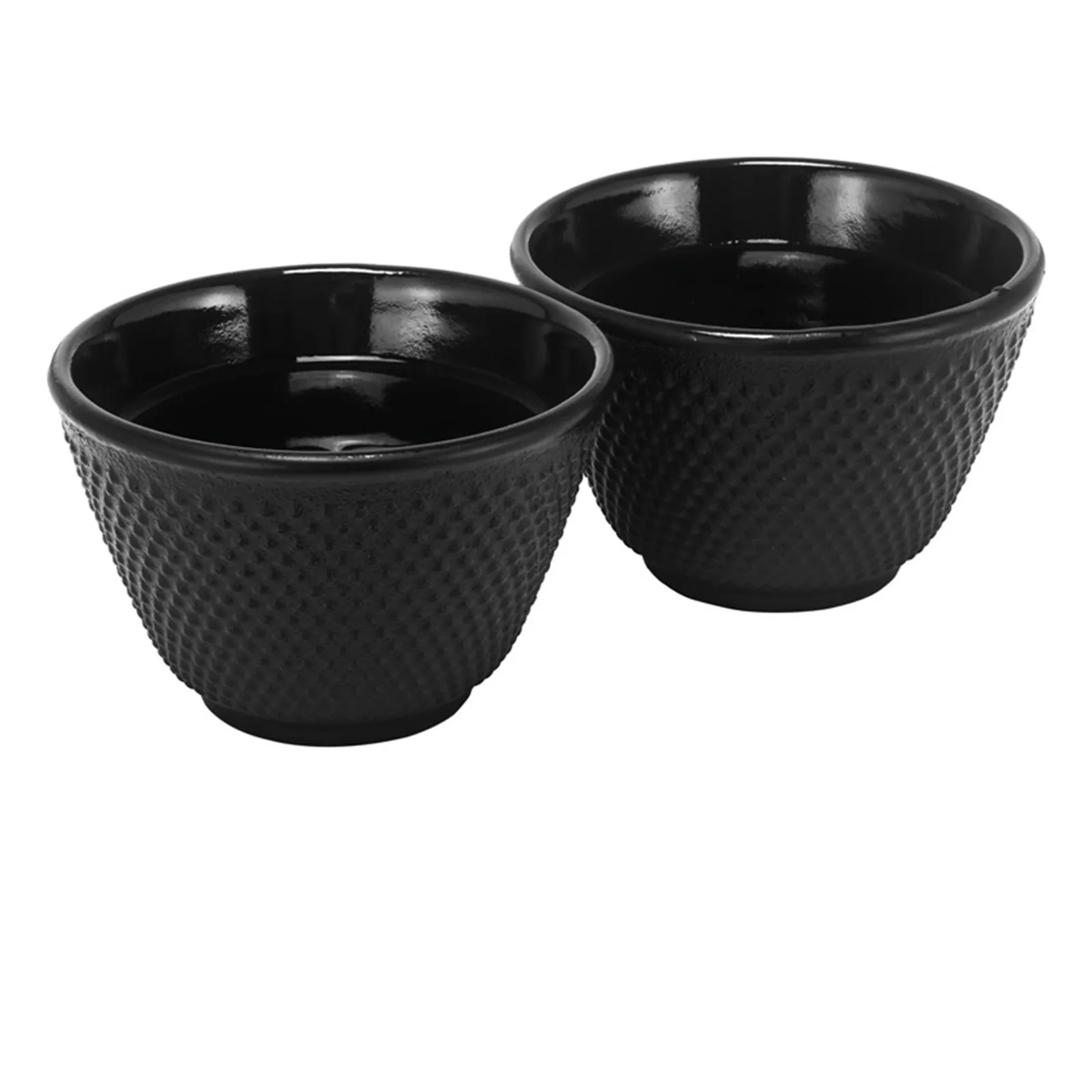 Avanti 15109 - Hobnail Cast Iron Tea Cup, 100ml, Black - Set of 2