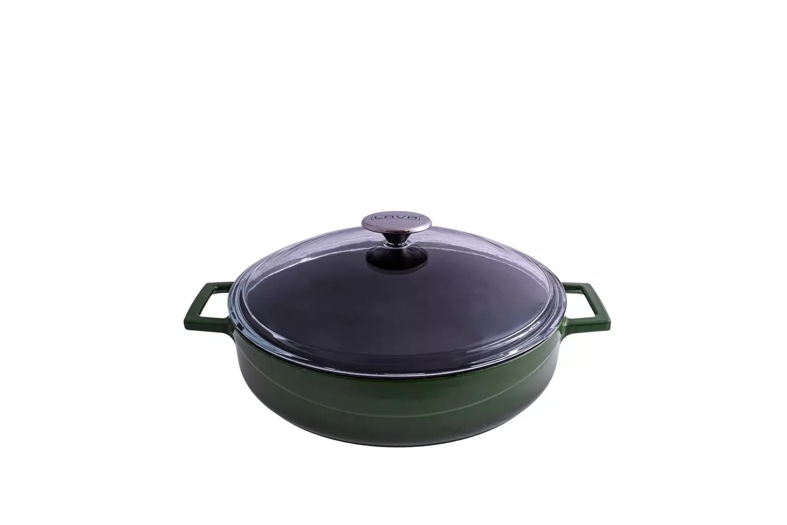 Lava 799411-GN - Casserole-Round, Low, Glass Lid 3.4lt - Green
