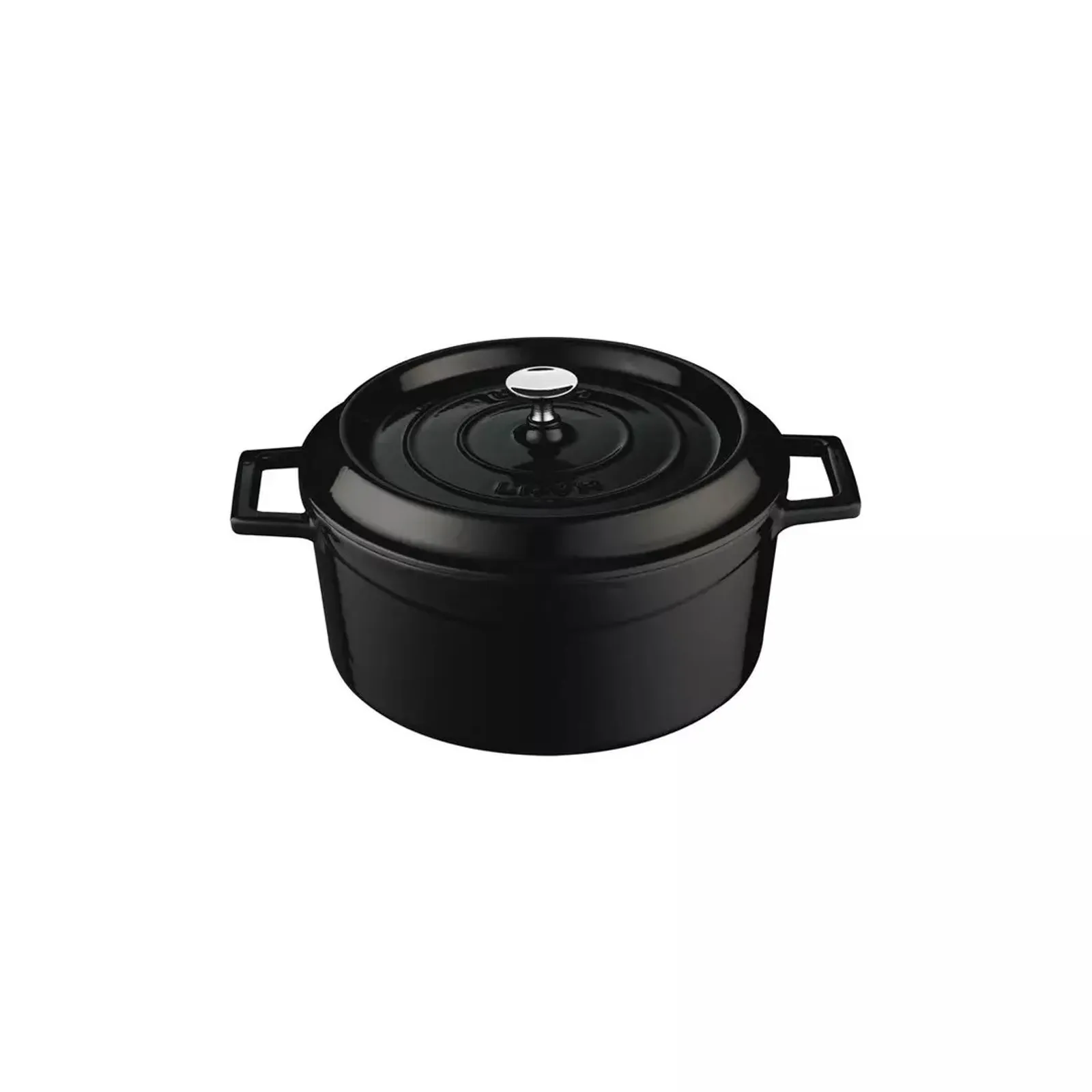 Lava 799024-BK - Casserole-Round, Cast Iron, 4.5lt - Black