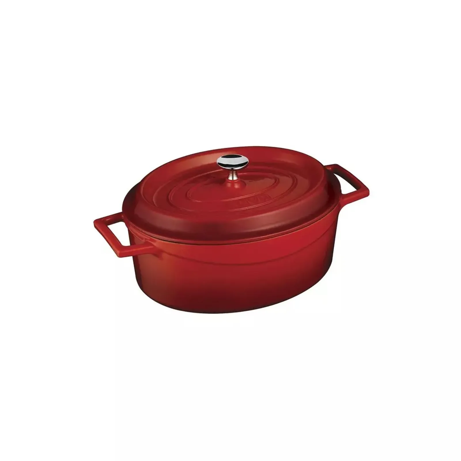 Lava 799525-R - Casserole-Oval, Cast Iron, 3.4lt - Red