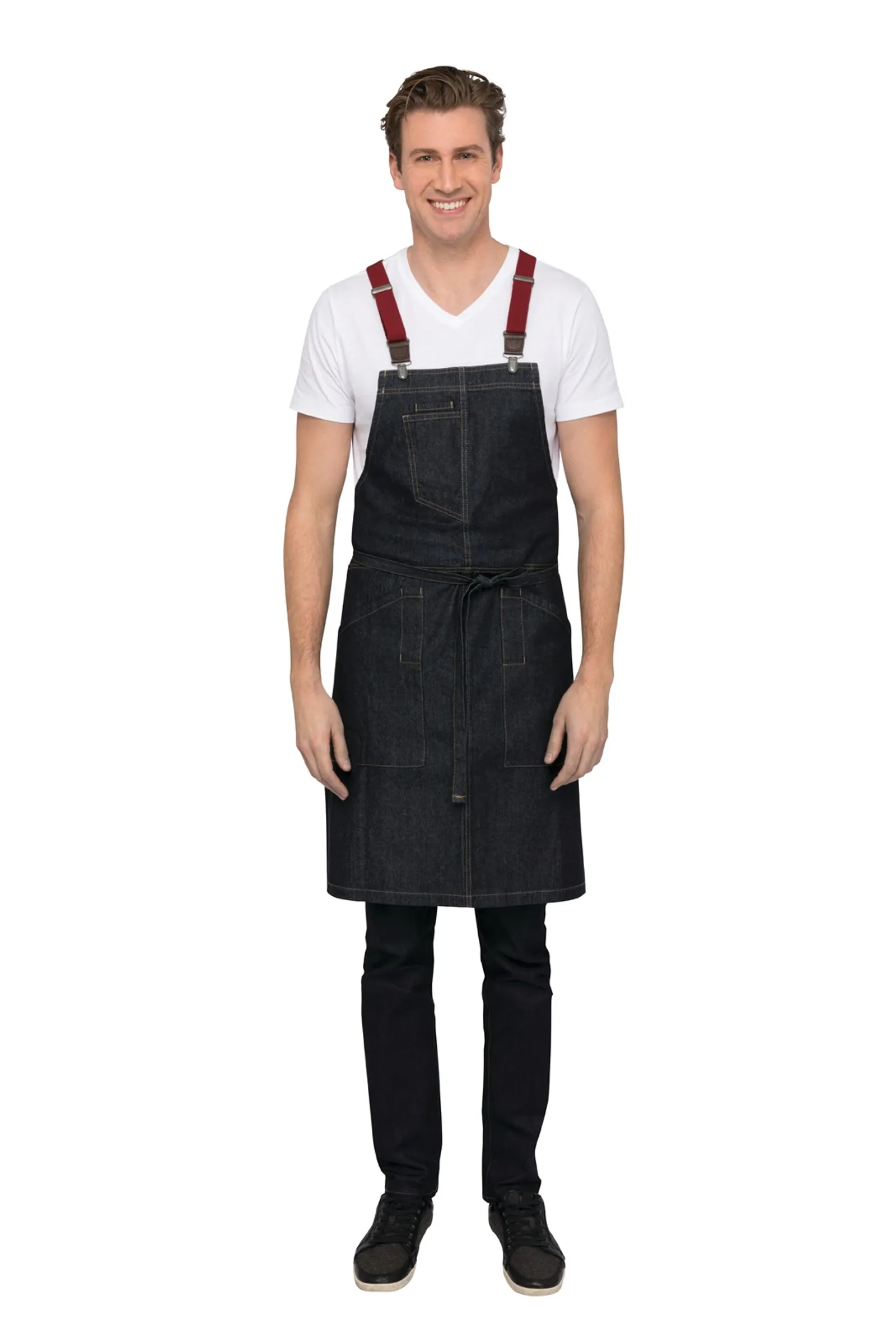 Chef Works ABS01-IBL Berkeley Indigo Blue Bib Apron