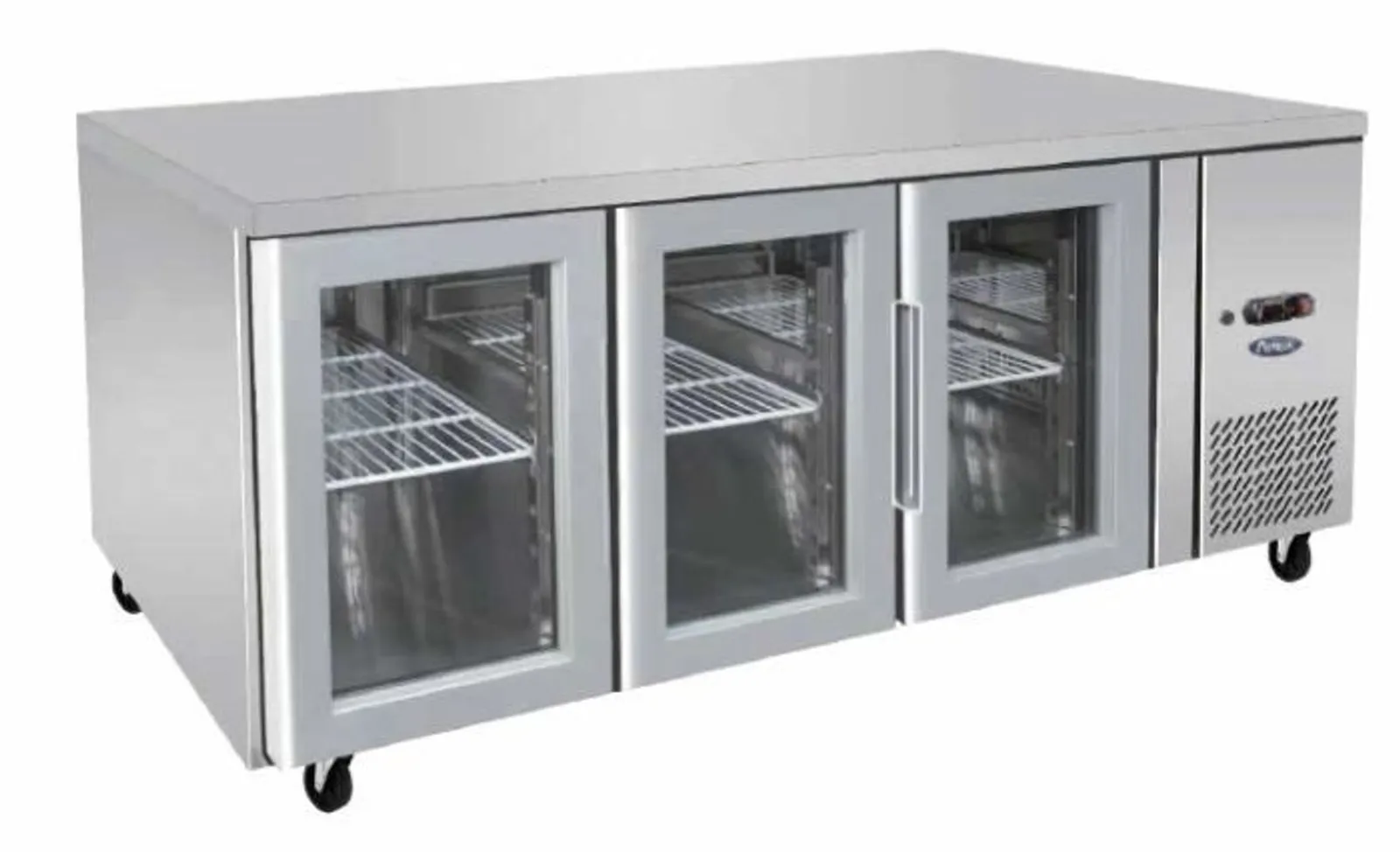 Atosa EPF3731 - Glass 3 Door Cooling Fridge Table 1795 mm