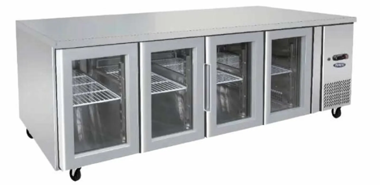 Atosa EPF3741 - Glass 4 Door Cooling Fridge Table 2230 mm