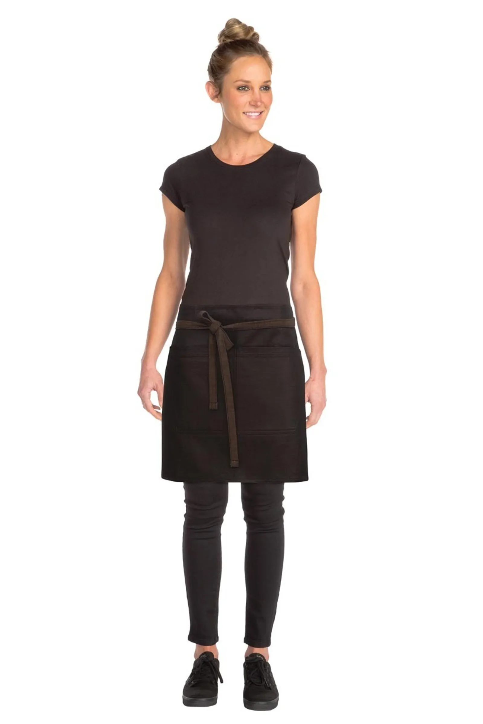 Chef Works AHWWT001-BNB Boulder Black-Brown Half Apron